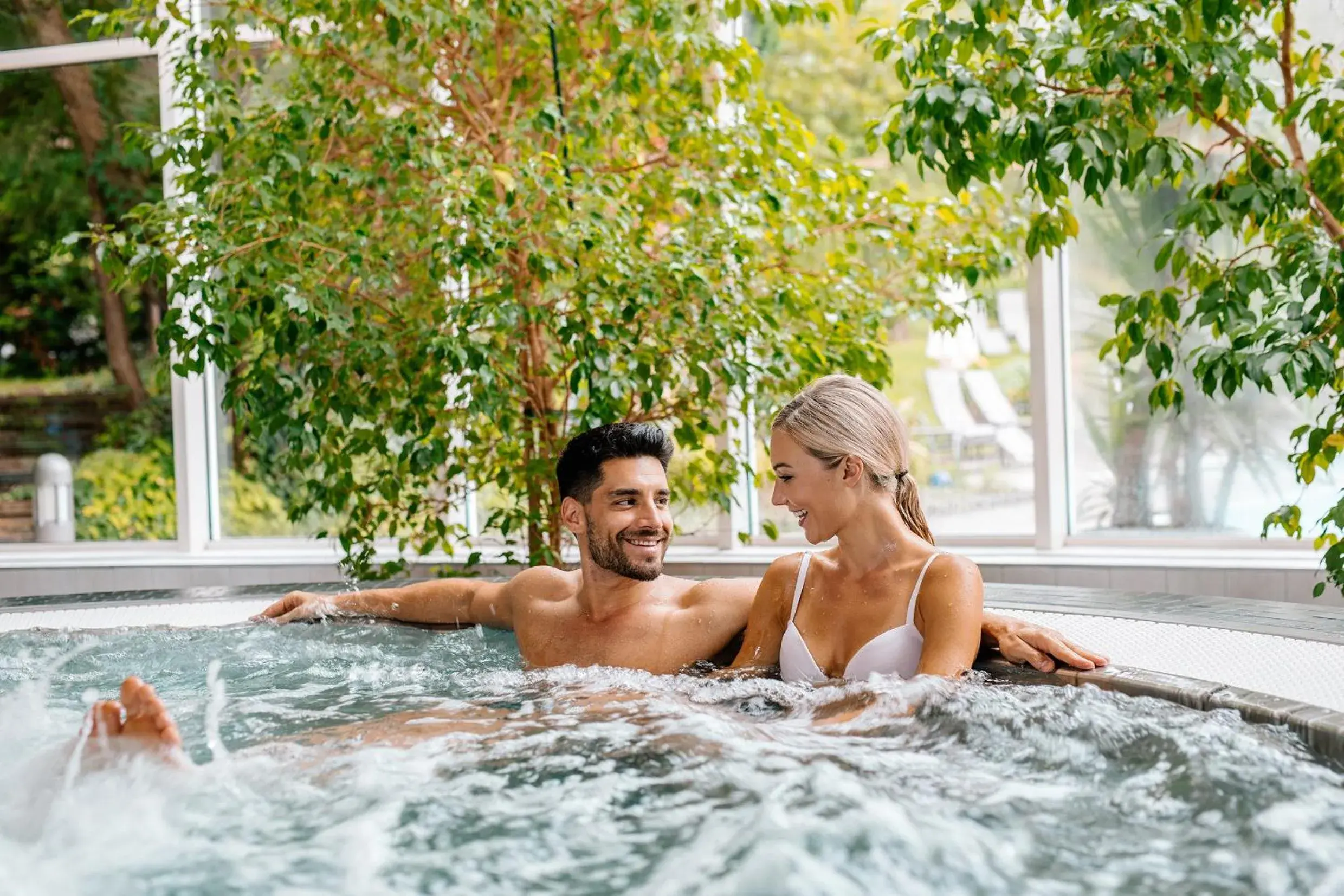 Hot Tub in Hotel Warmbaderhof