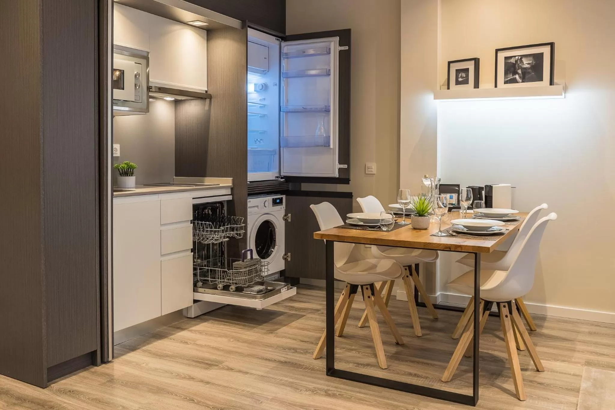 Kitchen or kitchenette in Bilbao City Center by abba Suites