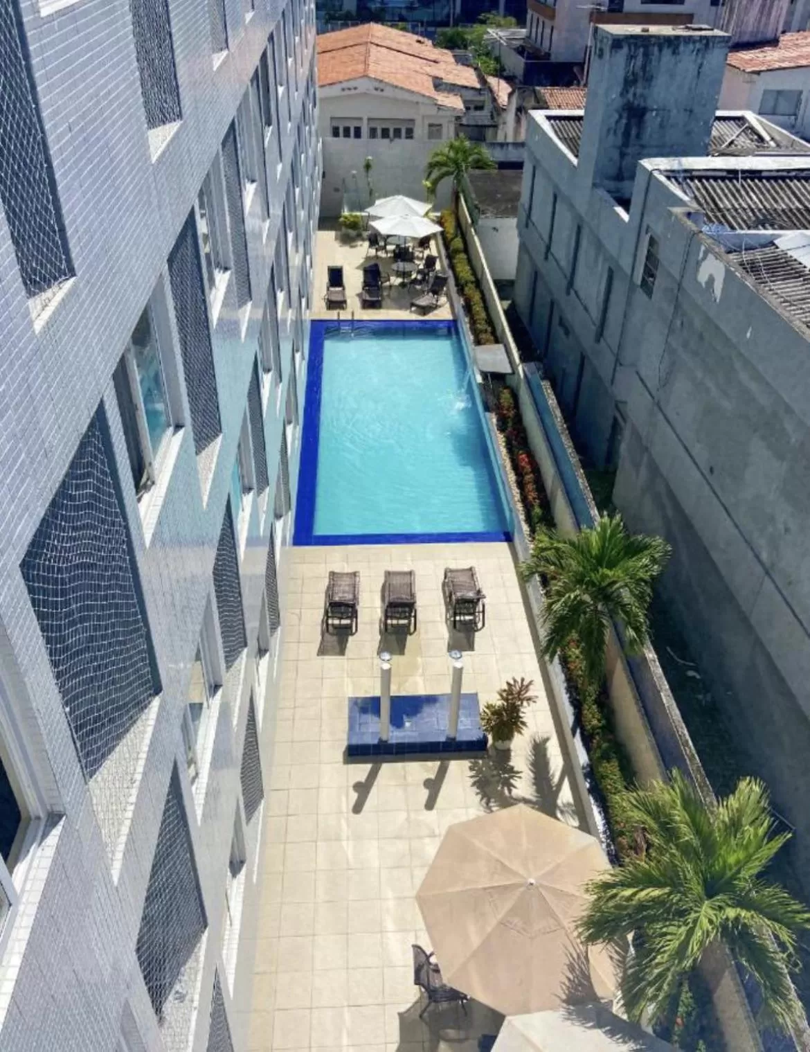 Property building, Pool View in Flat beira mar Tambaú