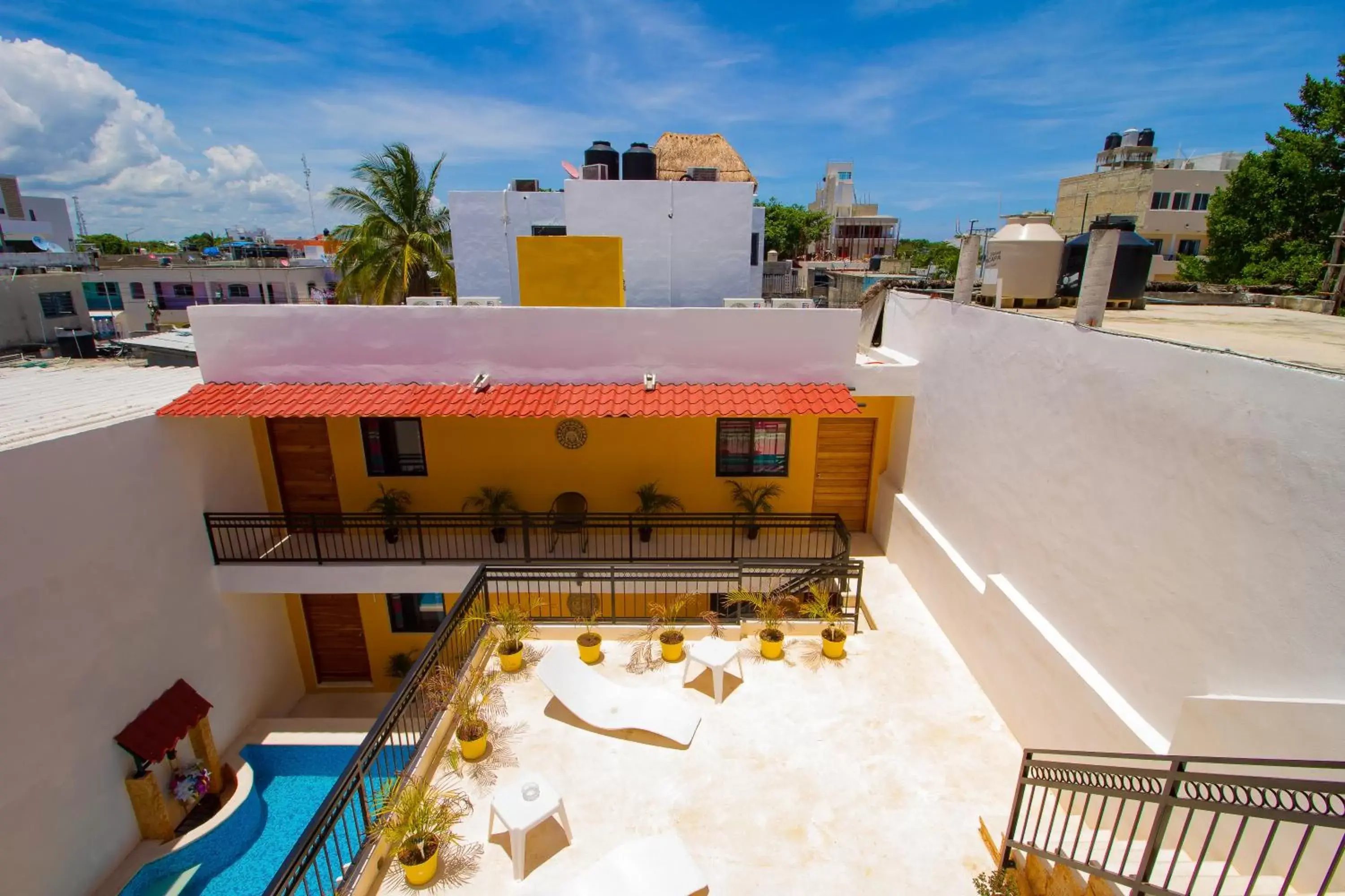 Patio, Pool View in AKBAL Playa - Beach Zone