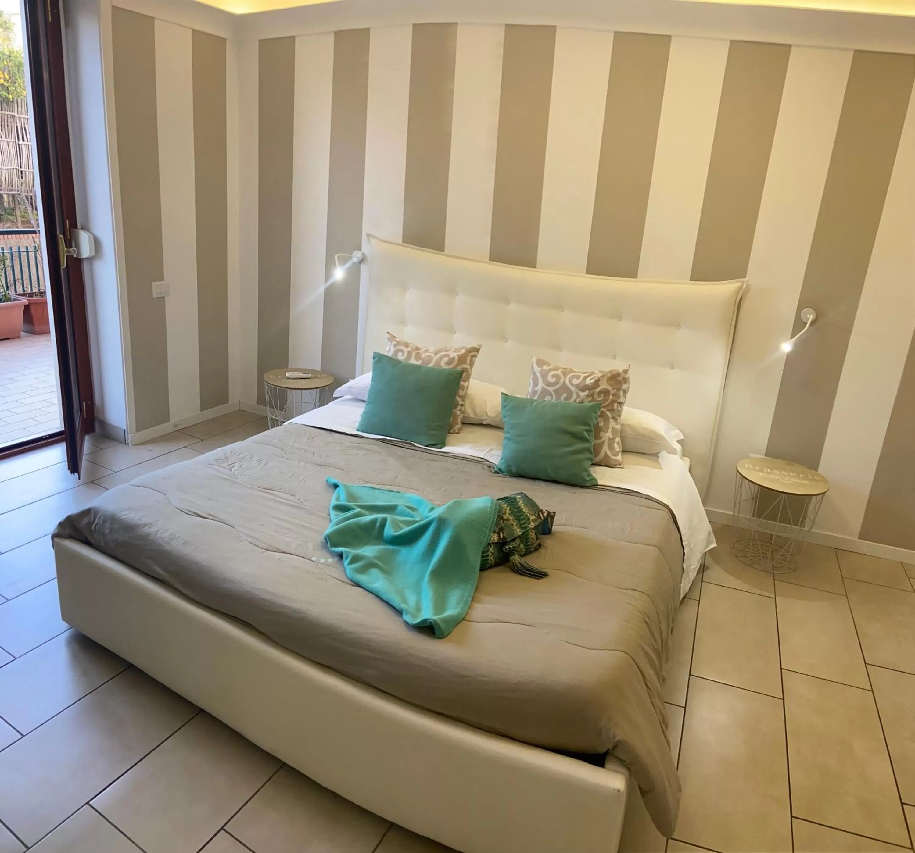 Bed in Lemon Rooms Sorrento