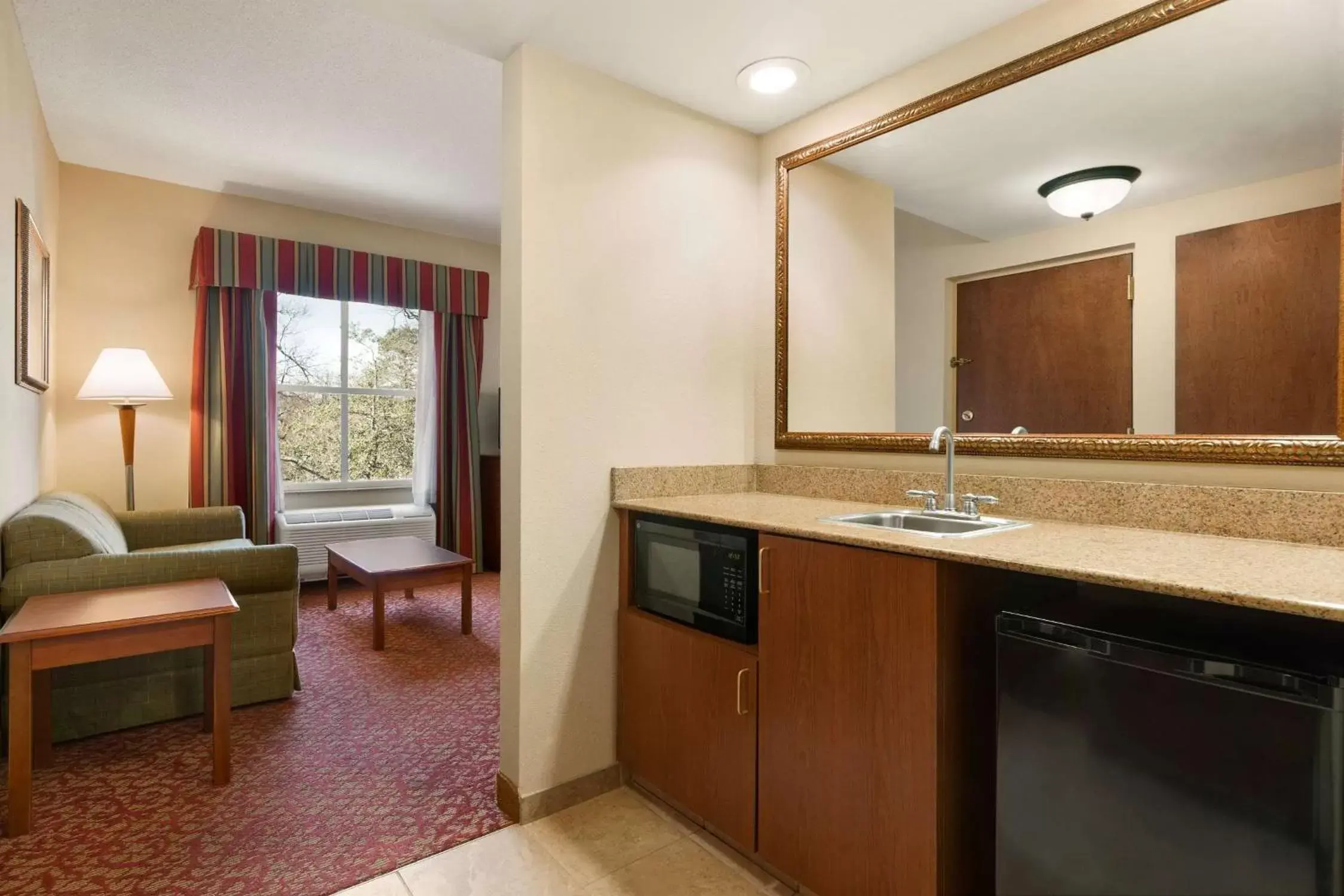 Kitchen or kitchenette, Bathroom in Hampton Inn & Suites Williamsburg Historic District