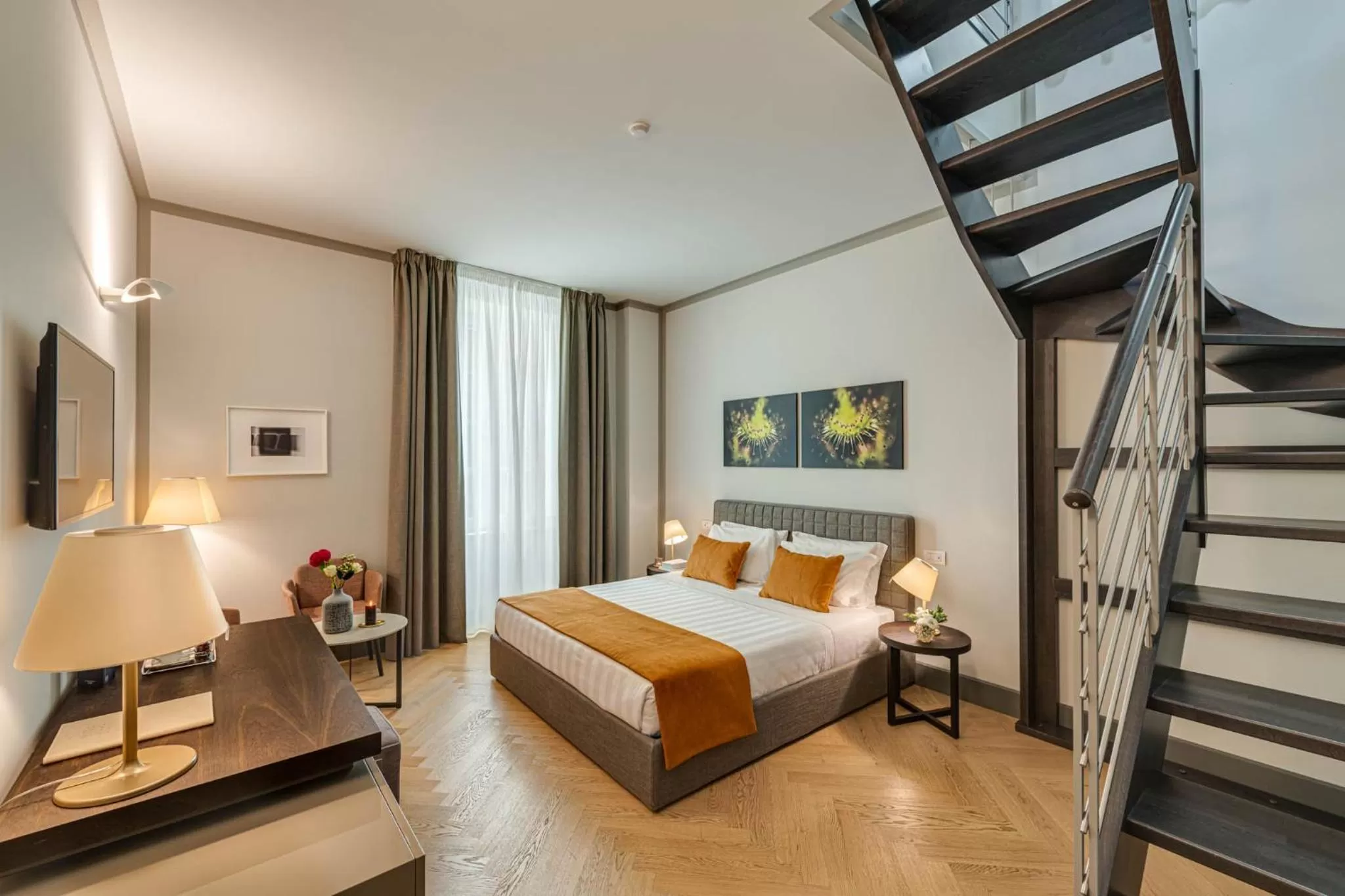 Photo of the whole room, Bed in Palazzo Dipinto