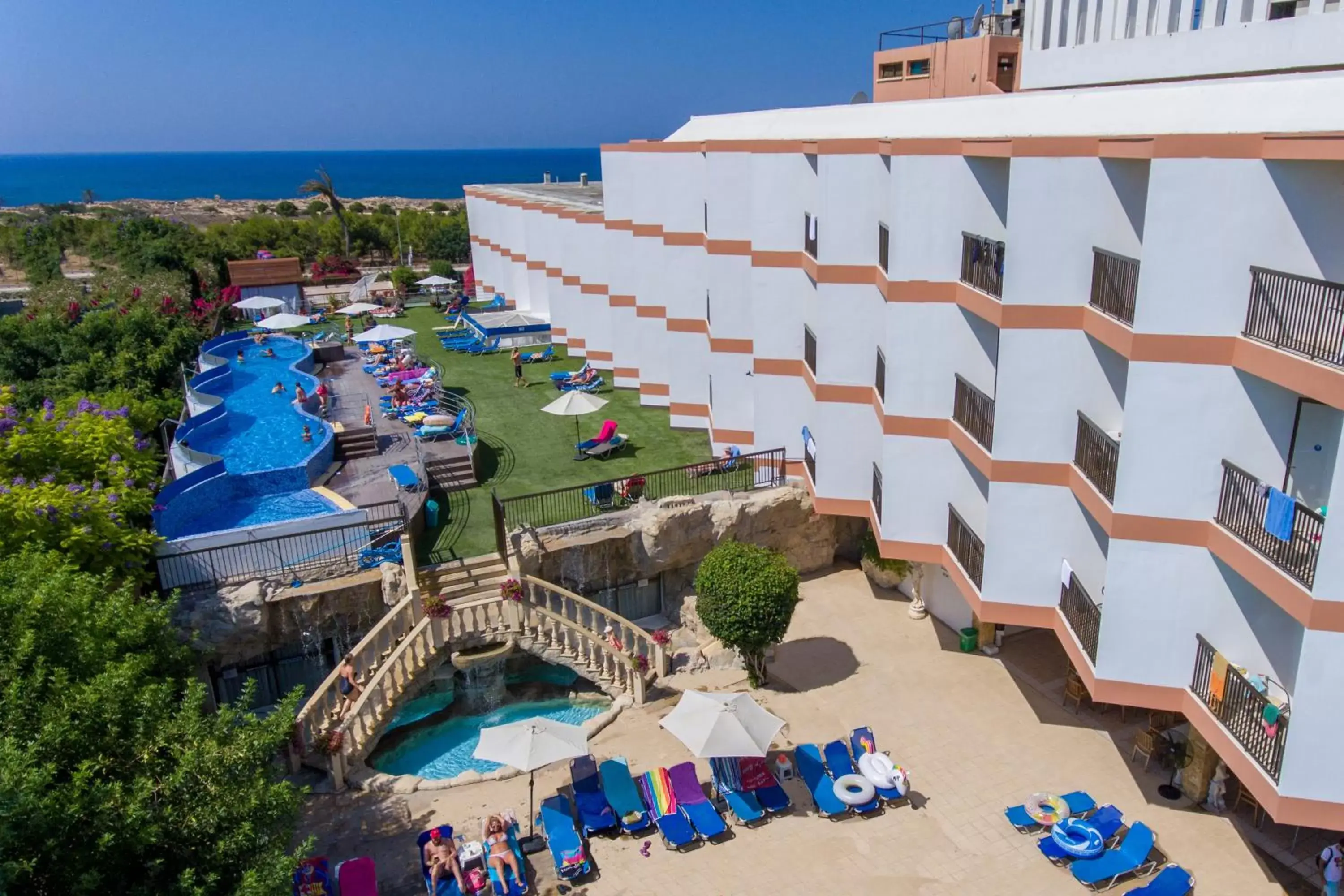 Bird's eye view, Pool View in Avlida Hotel