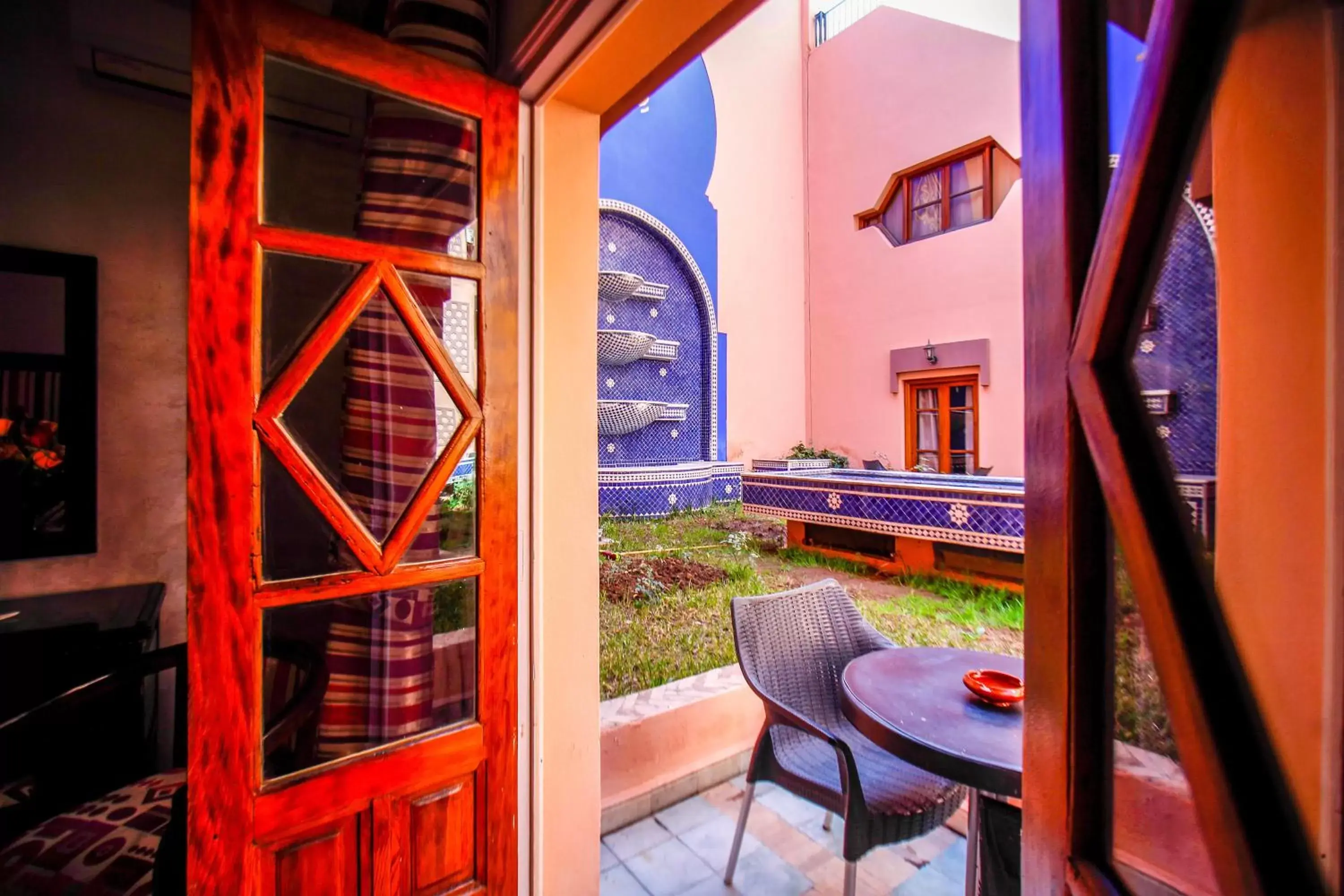 Seating area in Hotel Oudaya