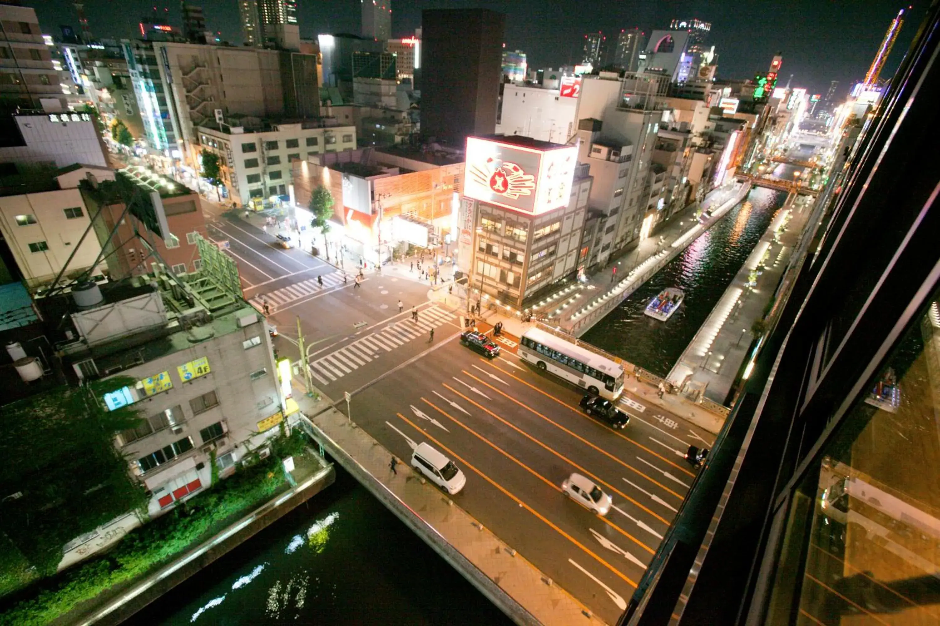 Night, Bird's-eye View in Yamatoya Honten Ryokan Osaka Hotel