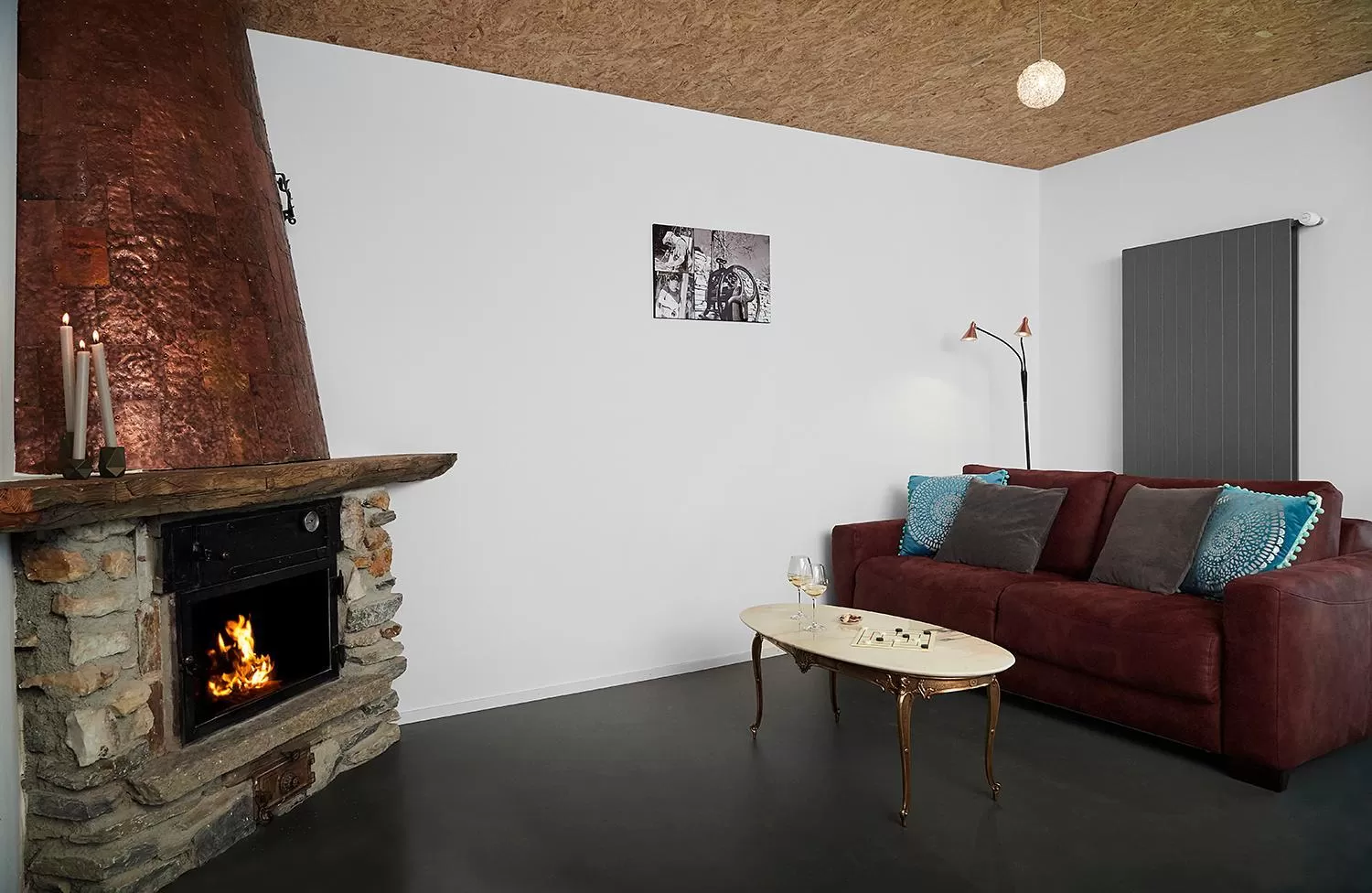 Living room in B&B La Forge de Diogne - luxury and cosy alpine lodge