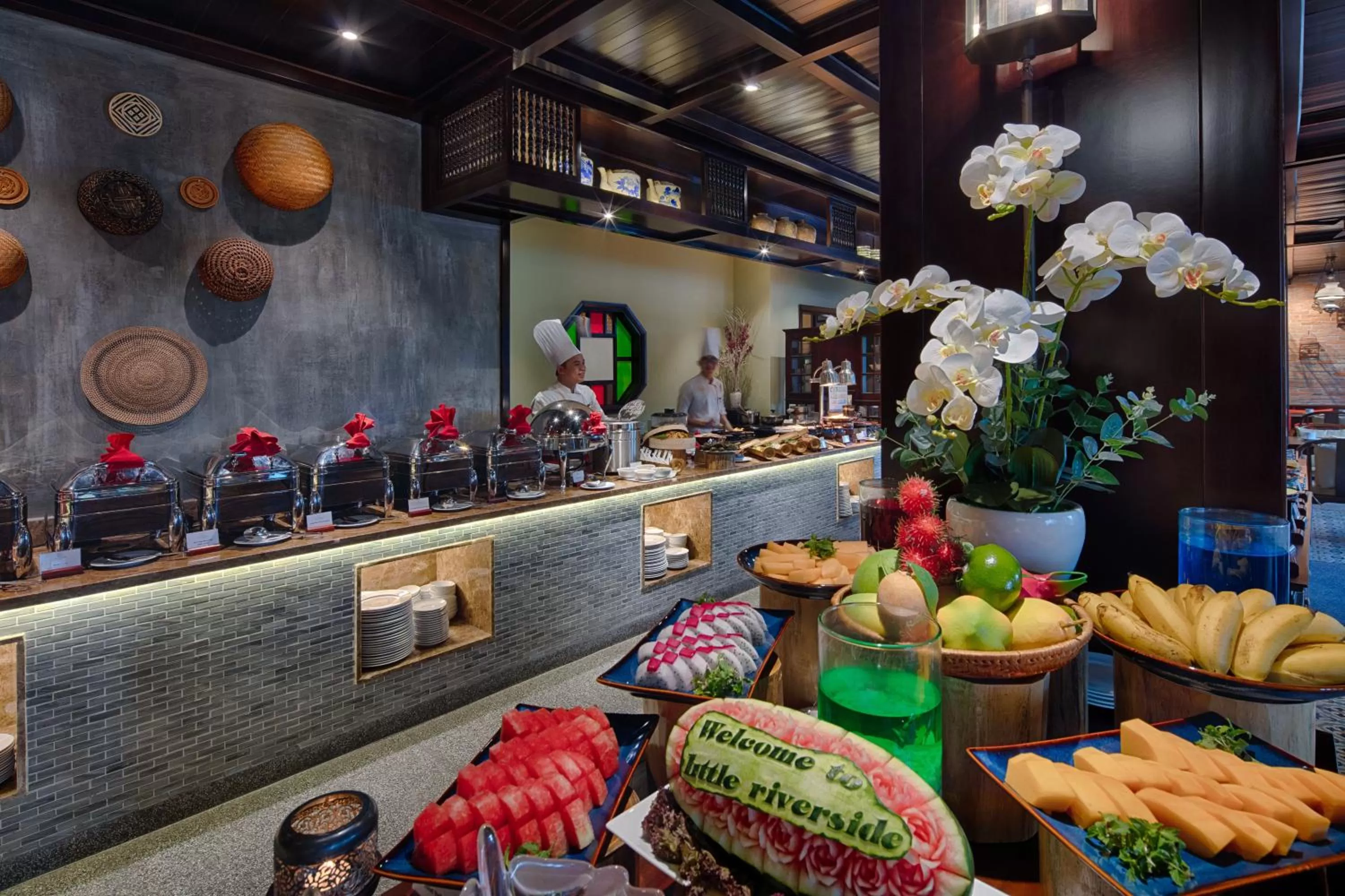 Buffet breakfast in Little Riverside Hoi An . A Luxury Hotel & Spa