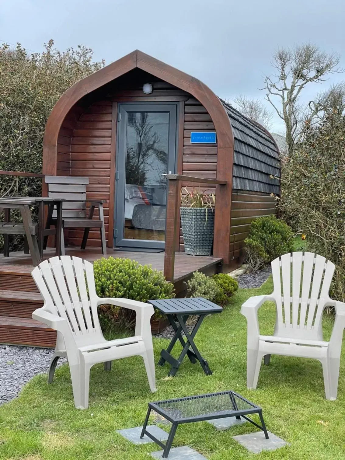 Property Building in Sea and Mountain View Luxury Glamping Pods Heated