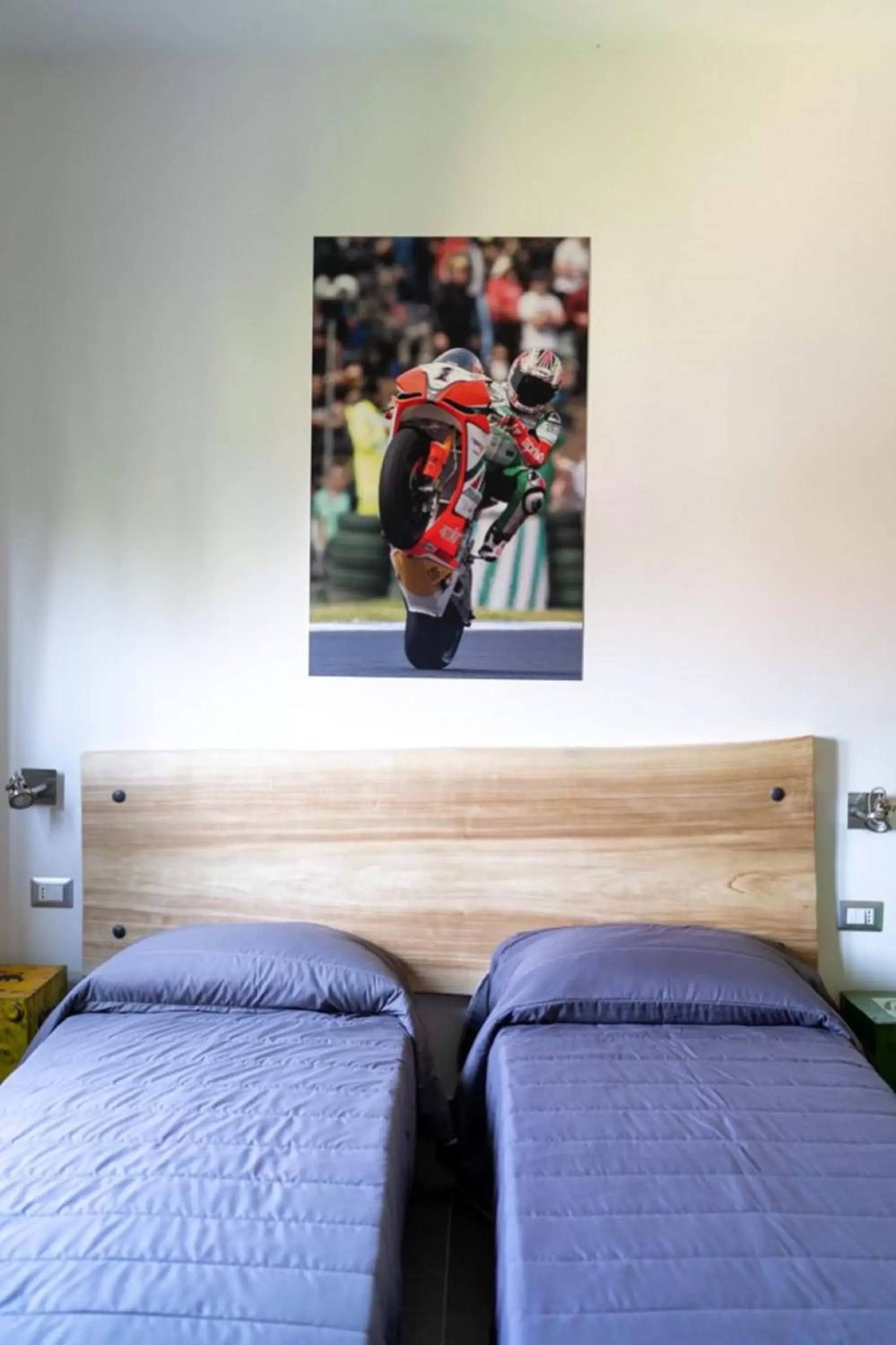 Bedroom, Bed in Italian Piston House Sport Moto Rent