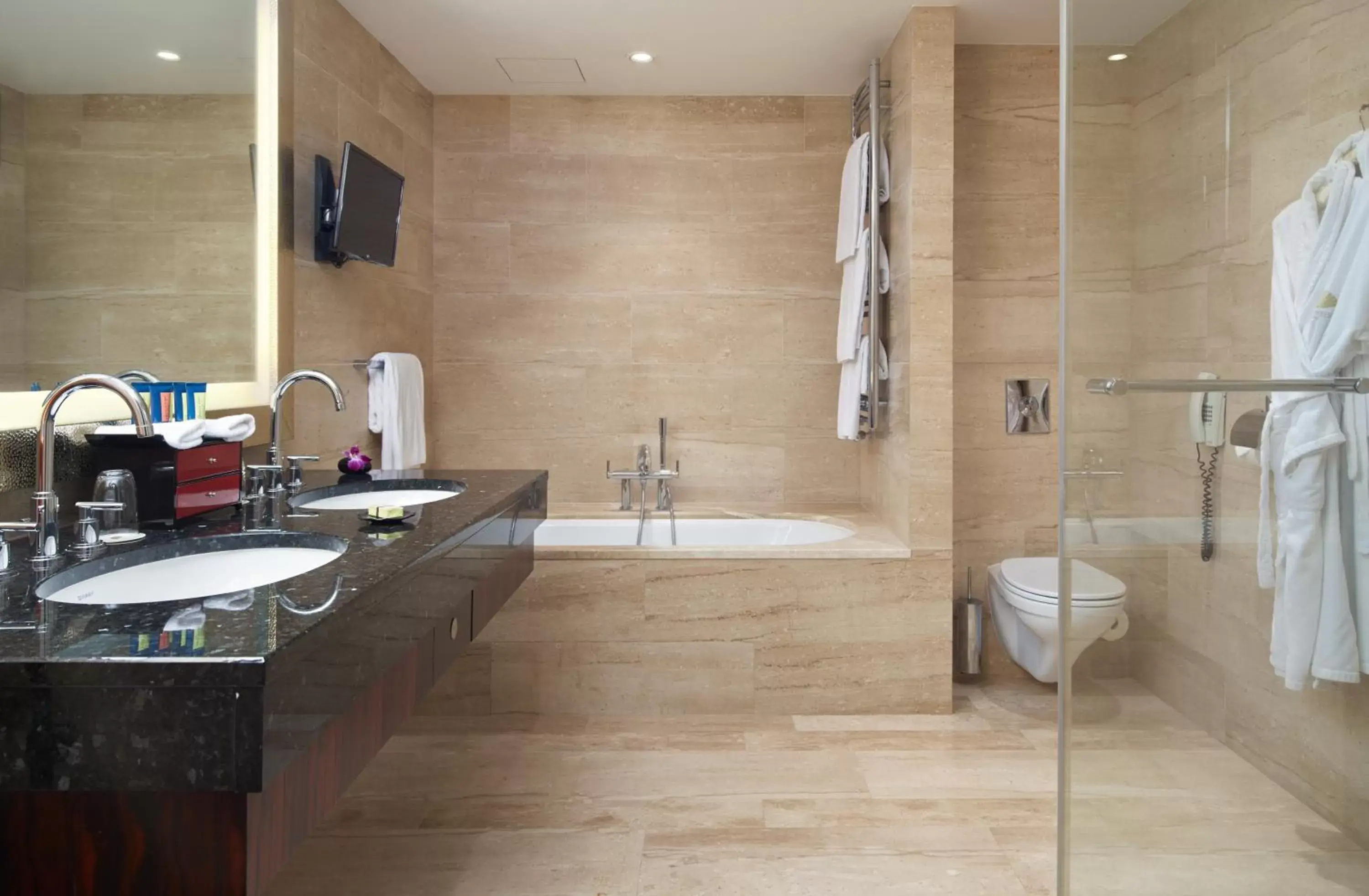Shower, Bathroom in Mandarin Oriental, Prague