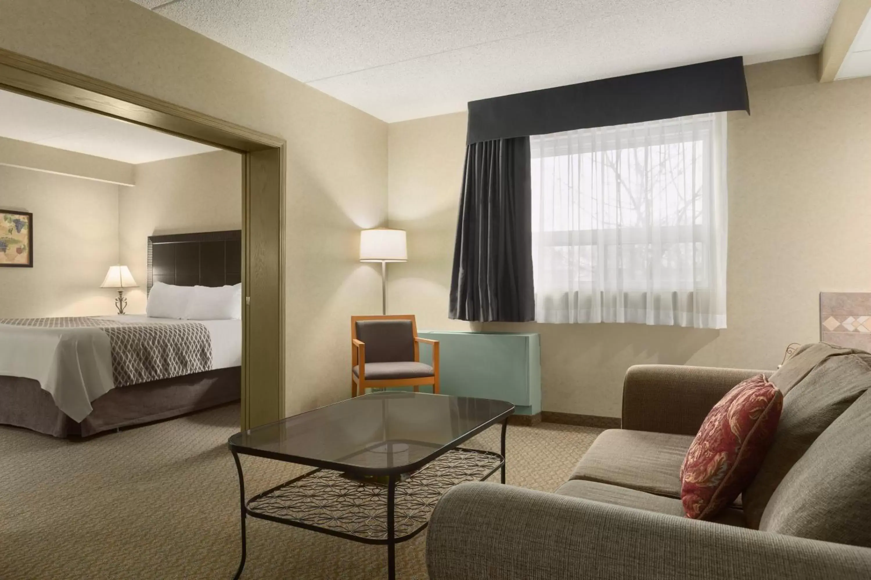 Seating Area in Travelodge by Wyndham Winnipeg East