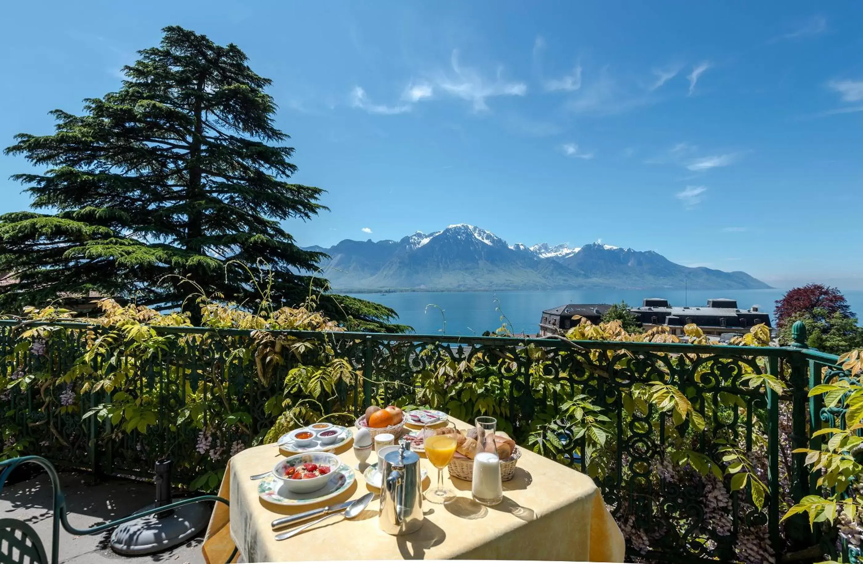 Balcony/Terrace in Swiss Historic Hotel Masson