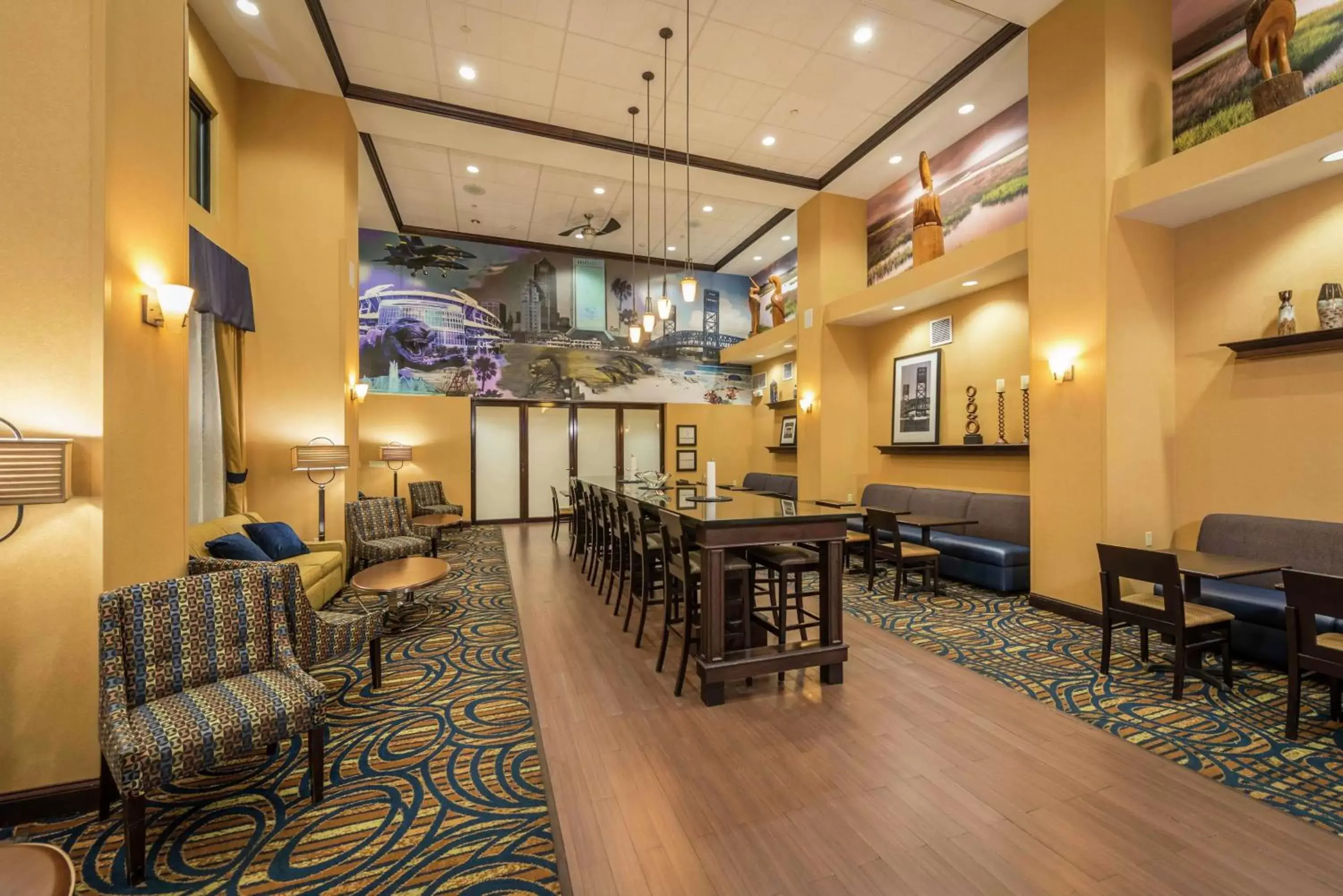 Lobby or reception, Lounge/Bar in Hampton Inn & Suites Jacksonville South - Bartram Park