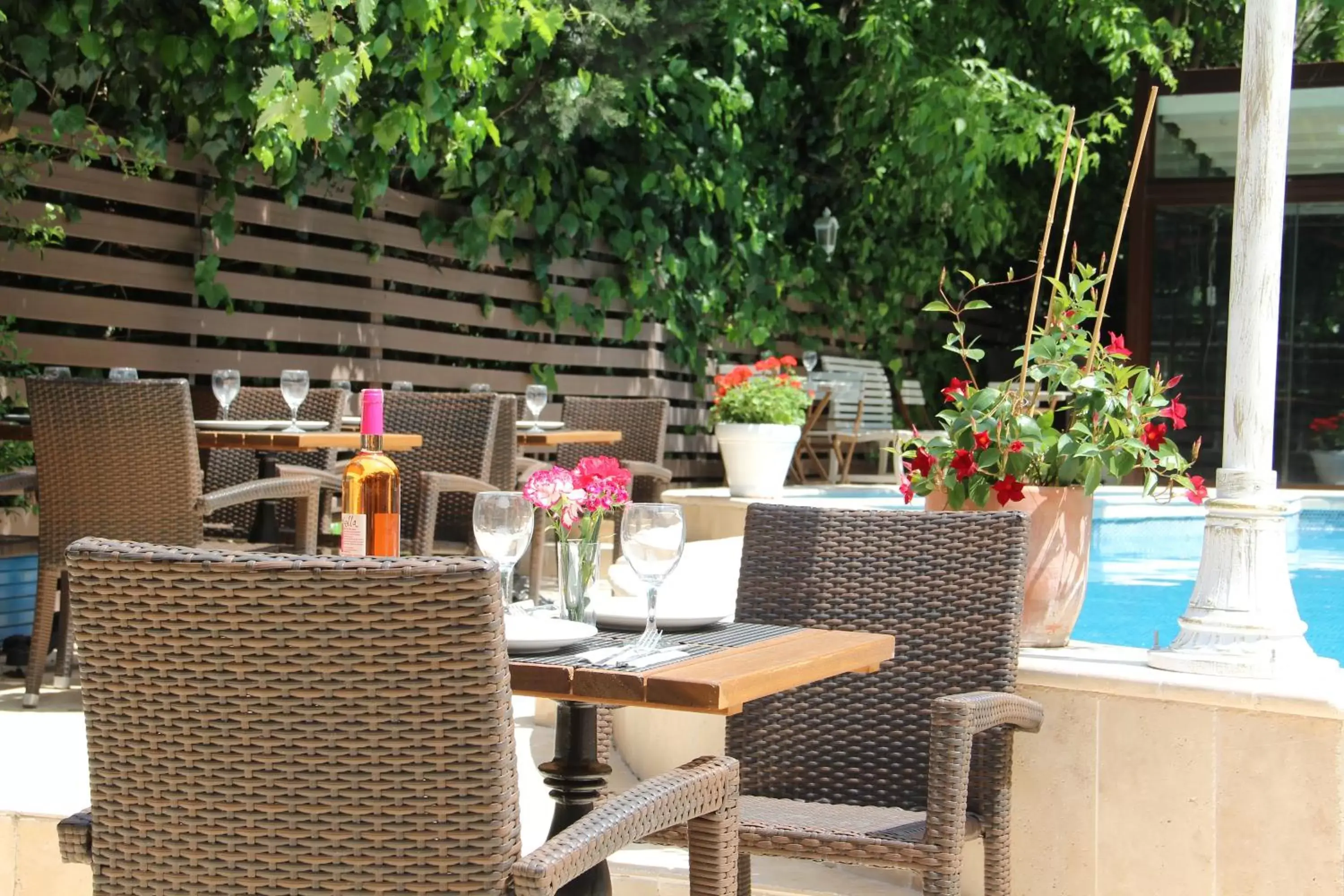 Garden view, Restaurant/Places to Eat in Villa Blanche Hotel & Garden Pool