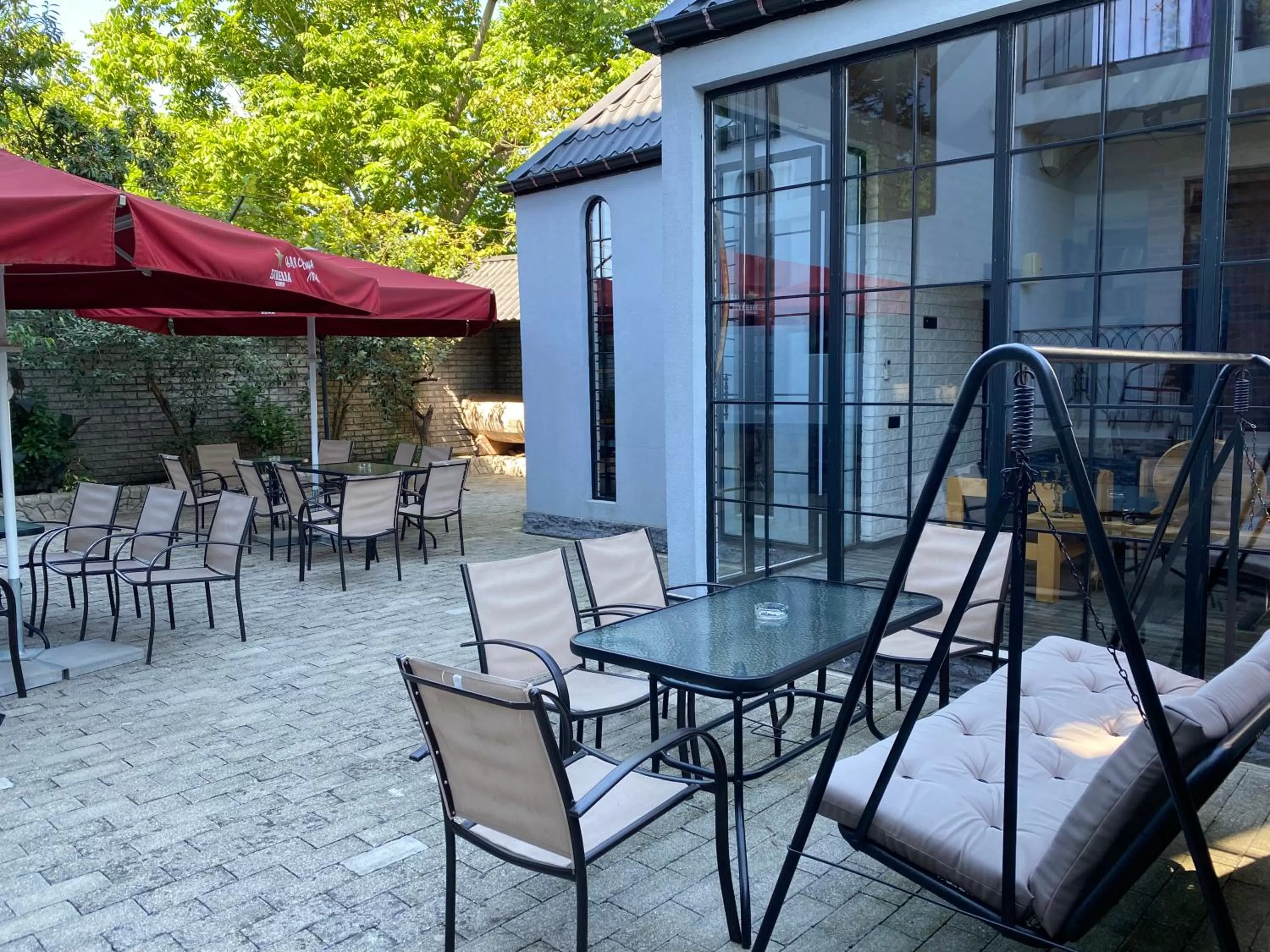 Seating area in Level Up Hotel & Restaurant