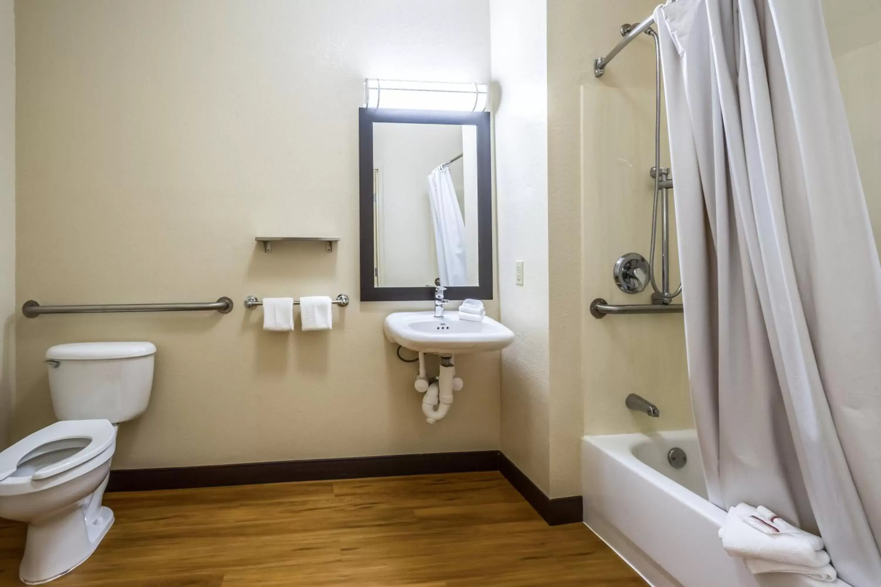 Bathroom in Red Roof Inn PLUS Raleigh Downtown NCSU Conv Center