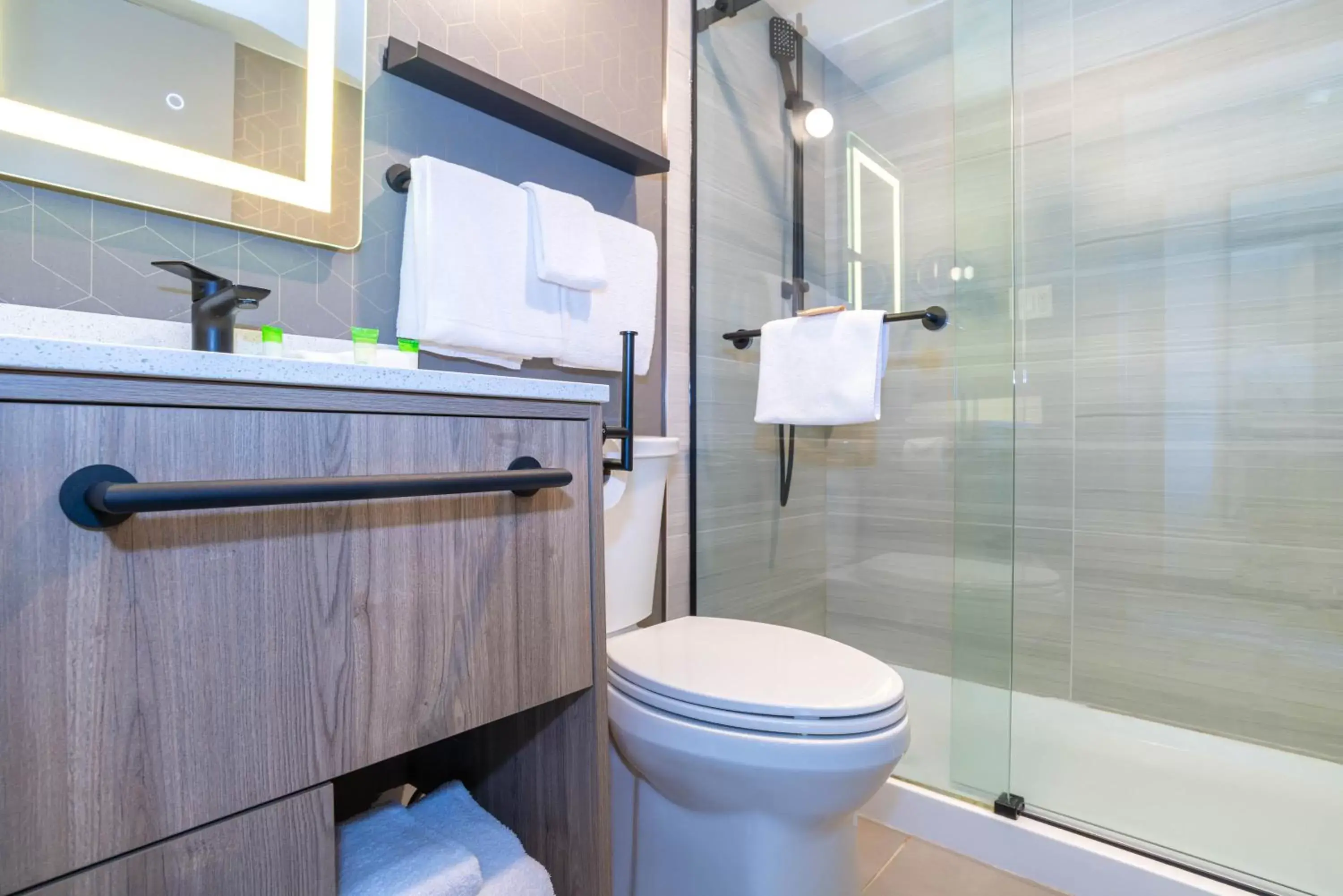 Bathroom in Sandman Hotel Vancouver Downtown Bathroom in Sandman Hotel Vancouver Downtown