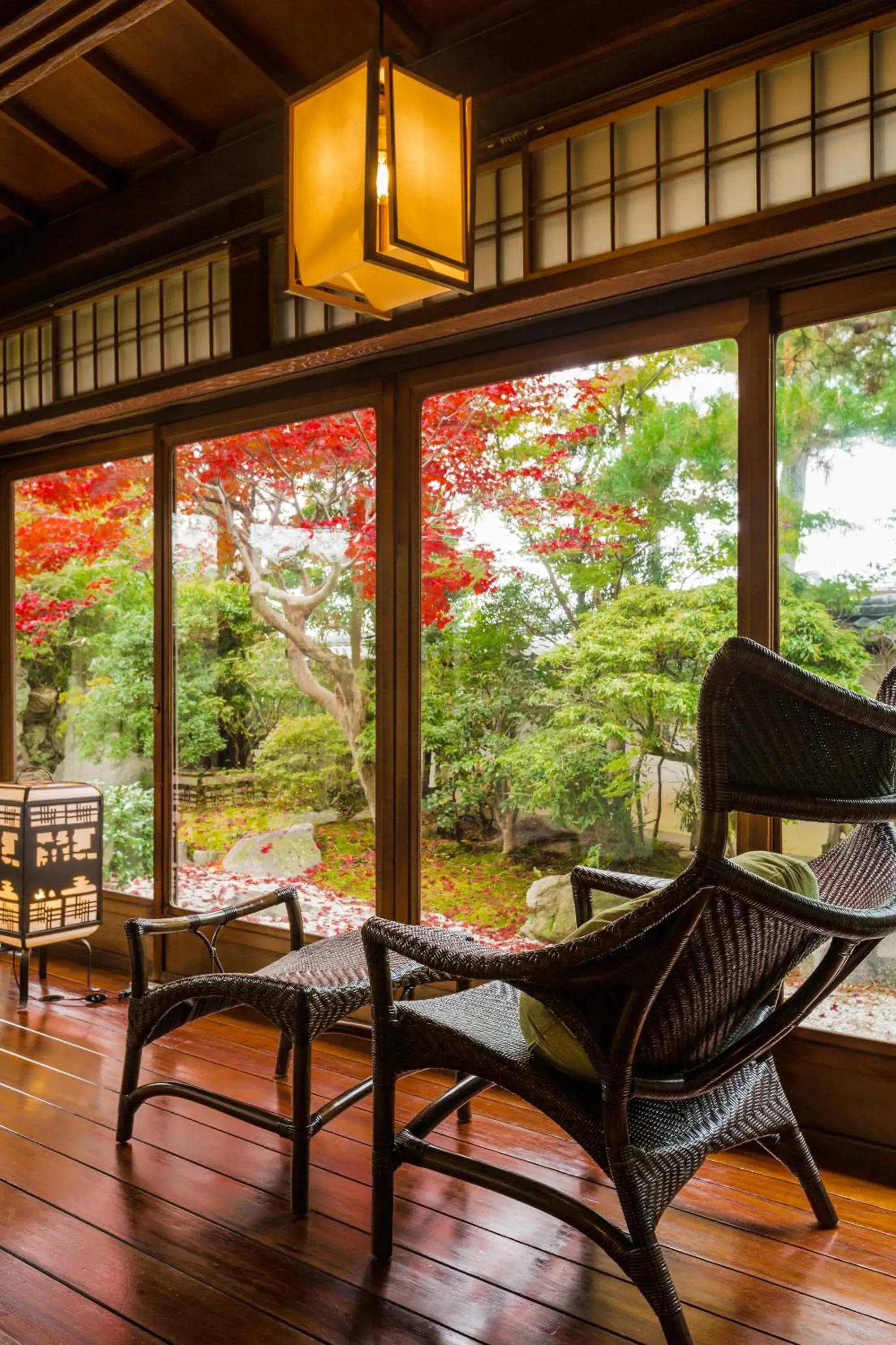 Garden view, Seating Area in Kyoto Nanzenji Ryokan Yachiyo