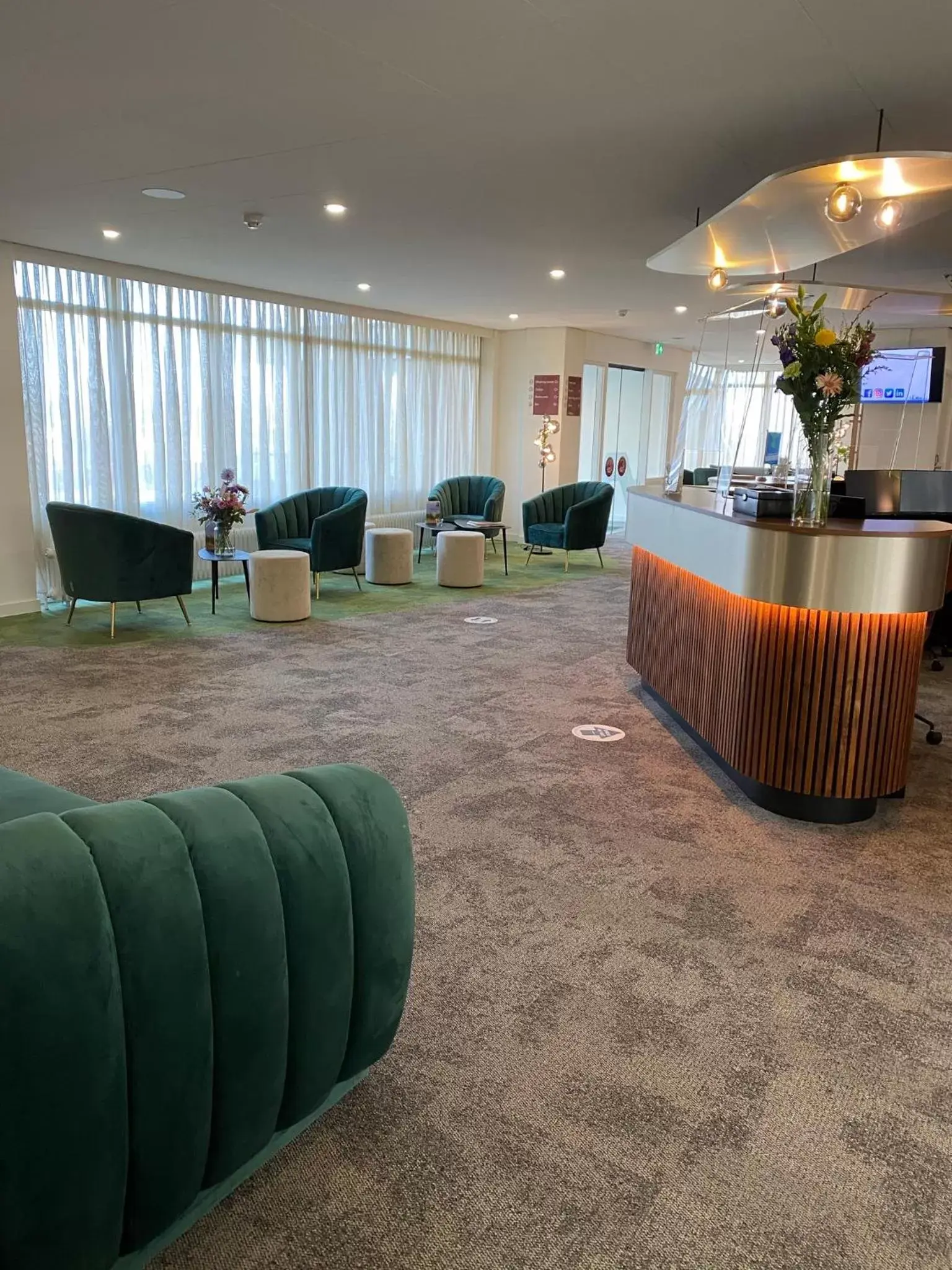 Lobby or reception in Churchill hotel Terneuzen