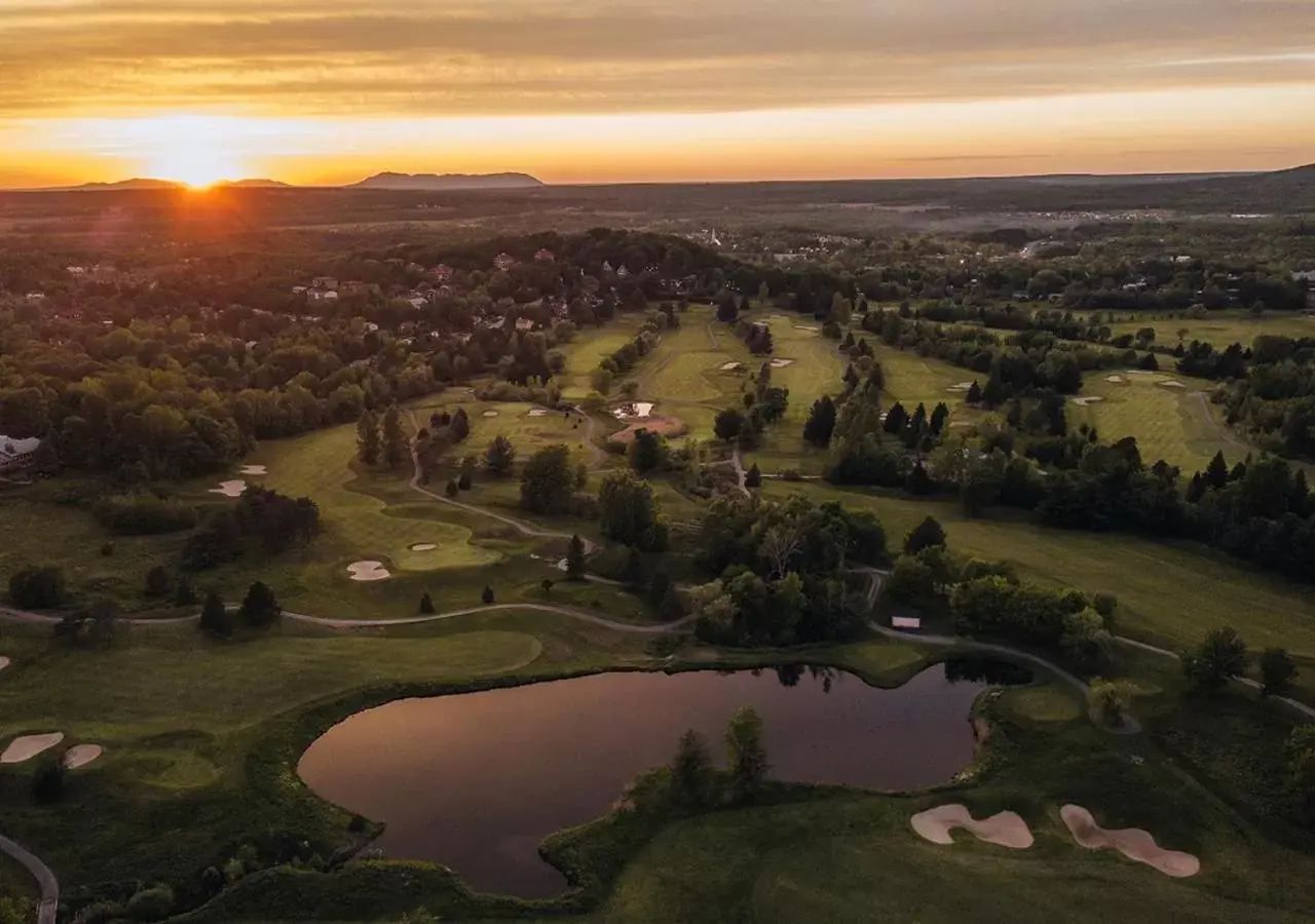 Sunset, Bird's-eye View in Hotel Chateau Bromont