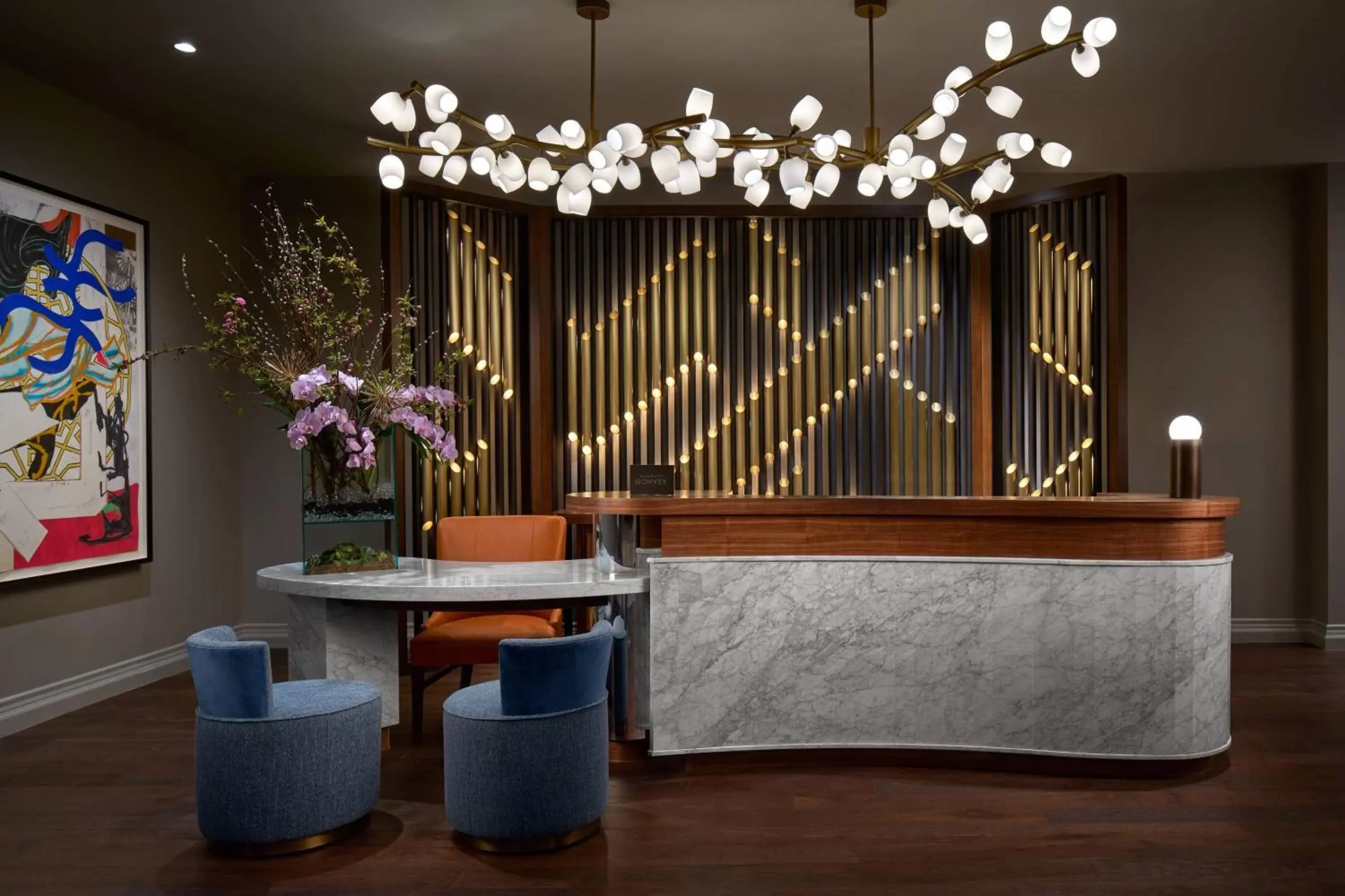 Lobby or reception in The Opus Westchester, Autograph Collection Lobby or reception in The Opus Westchester, Autograph Collection