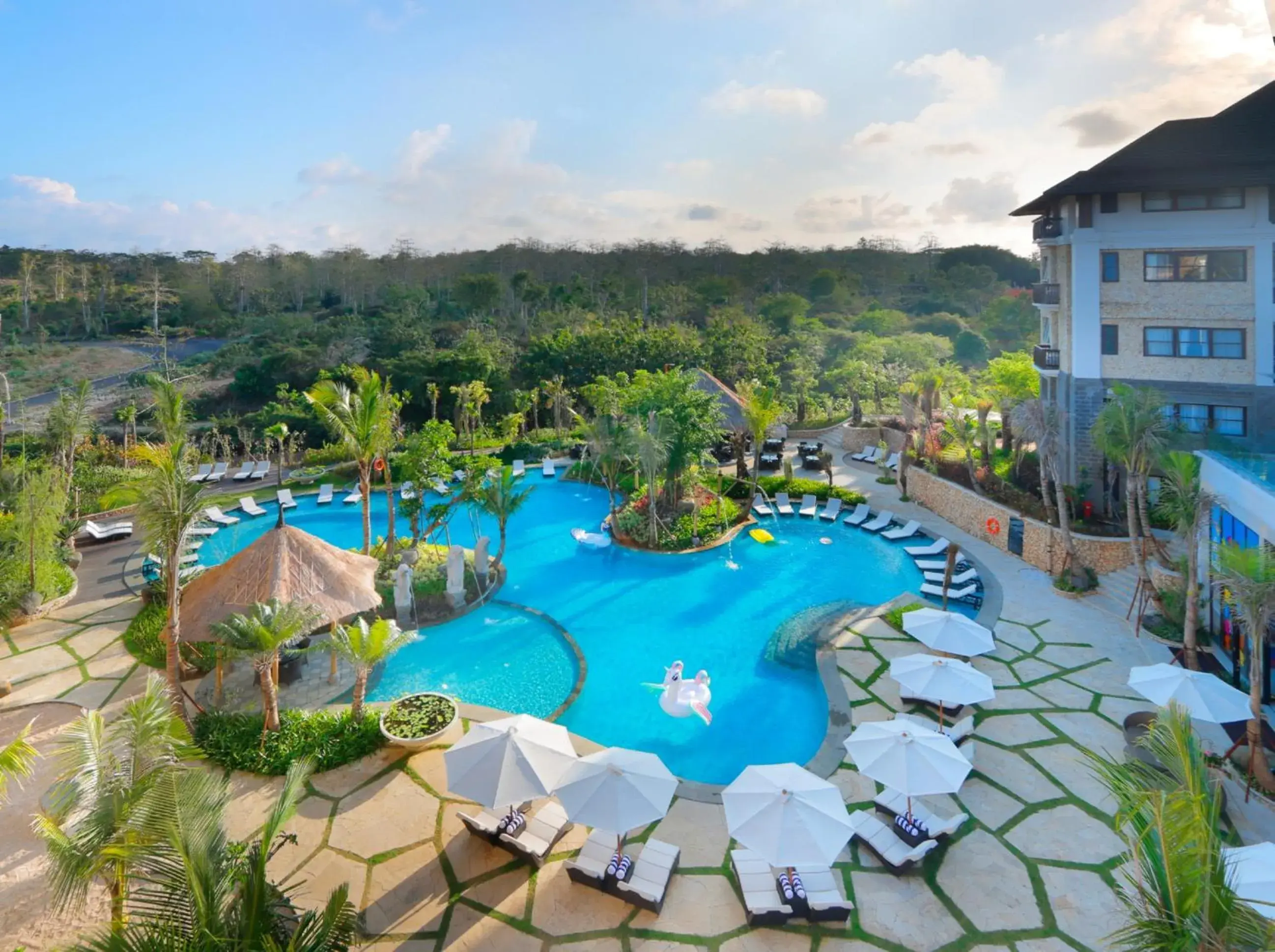 Bird's eye view, Pool View in Royal Tulip Springhill Resort Jimbaran