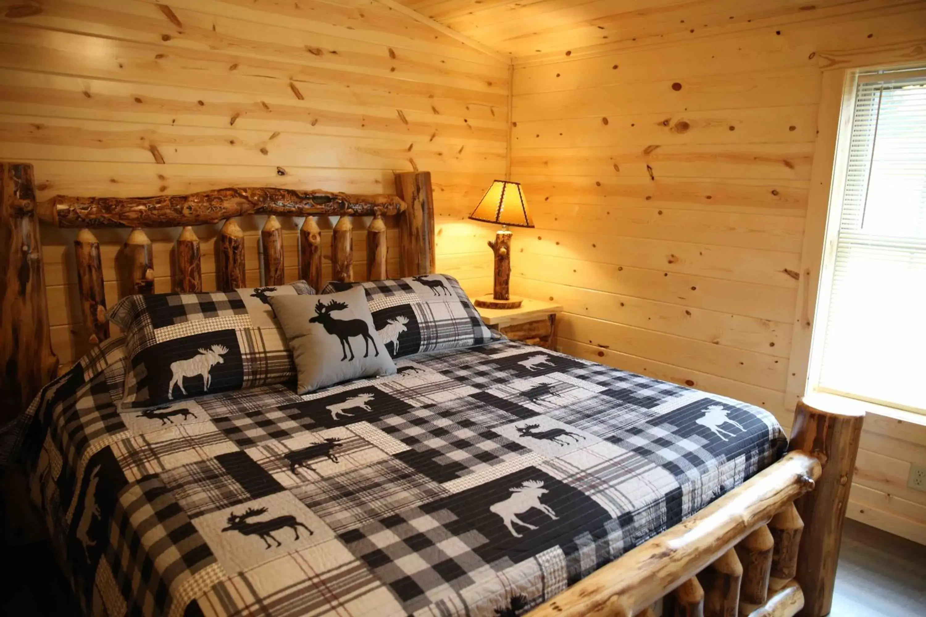 Bedroom, Bed in Blessing Lodge by Amish Country Lodging