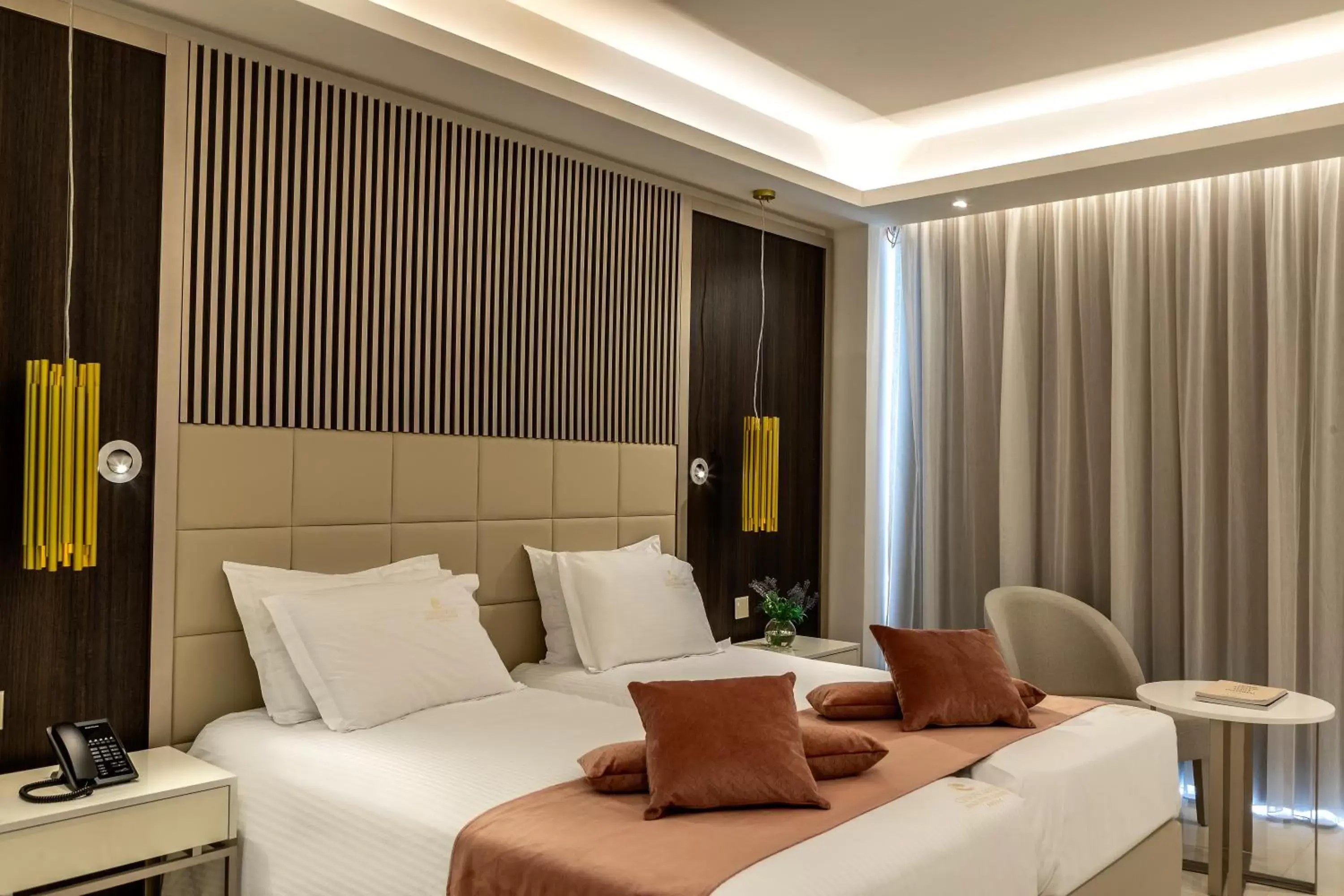 Bed in Chrysomare Beach Hotel & Resort