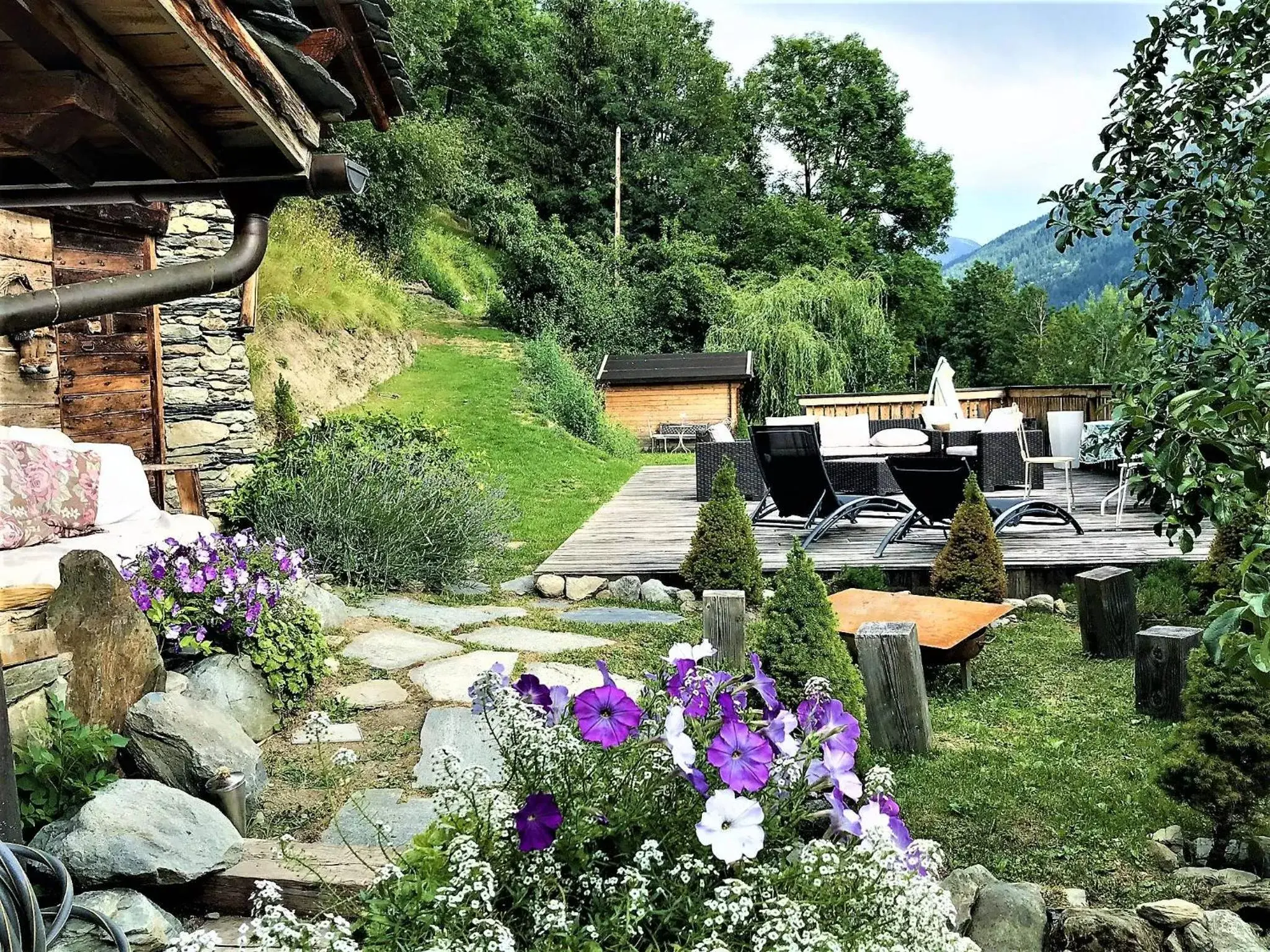 Garden view, Garden in La Ferme d'Angele