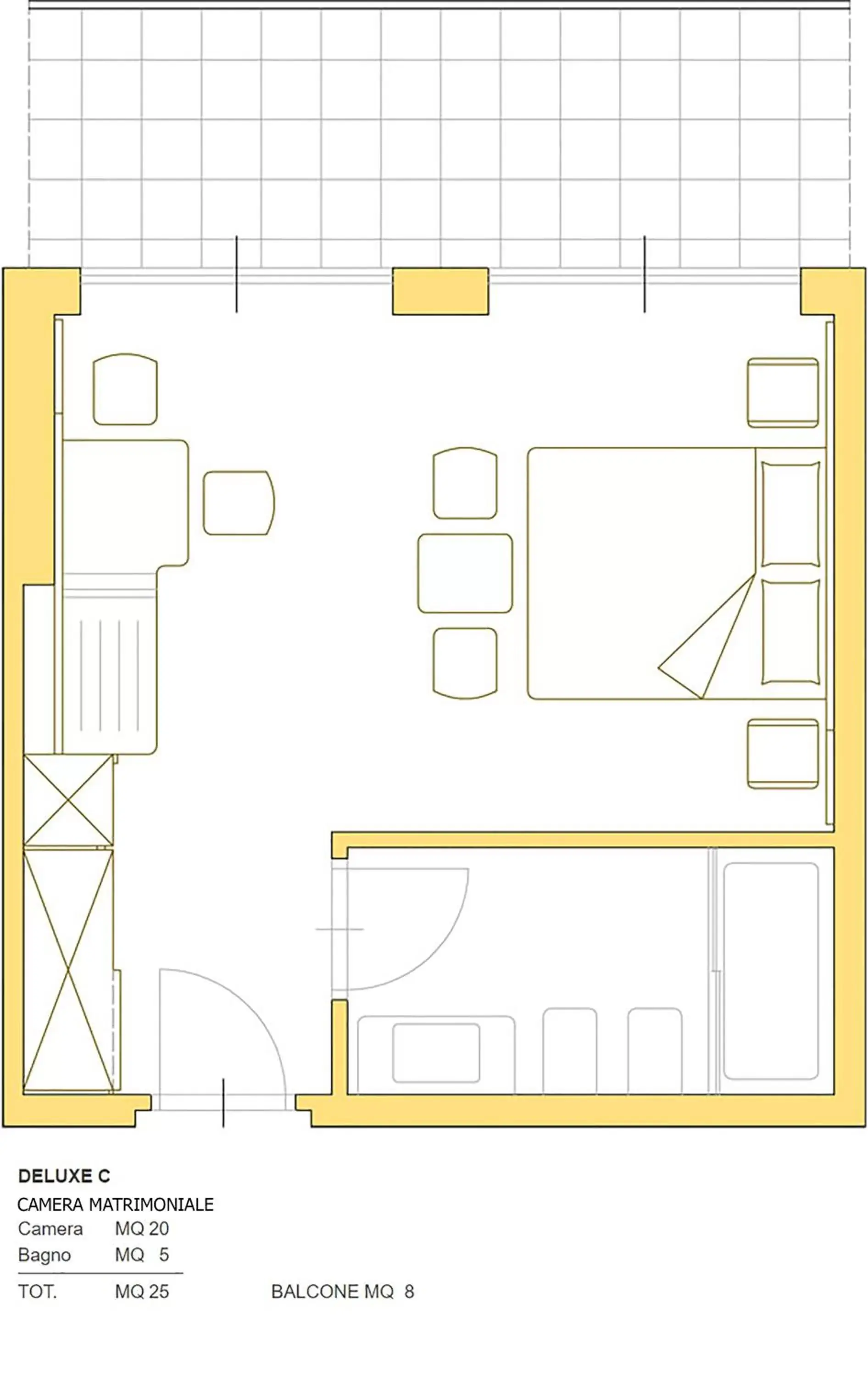 Photo of the whole room, Floor Plan in Hotel Aria