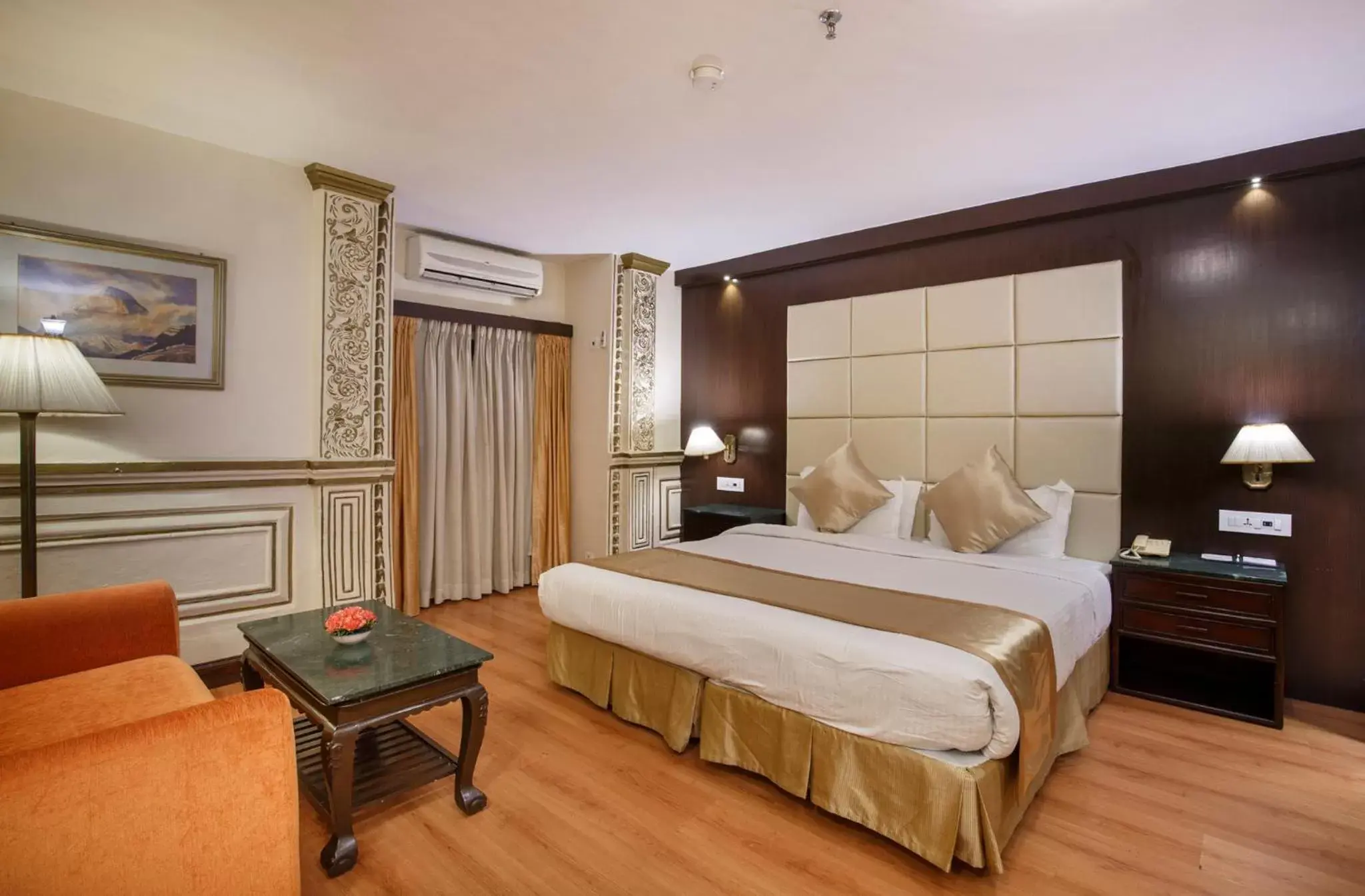 Decorative detail, Bed in Hotel Shanker-Palatial Heritage Kathmandu Decorative detail, Bed in Hotel Shanker-Palatial Heritage Kathmandu