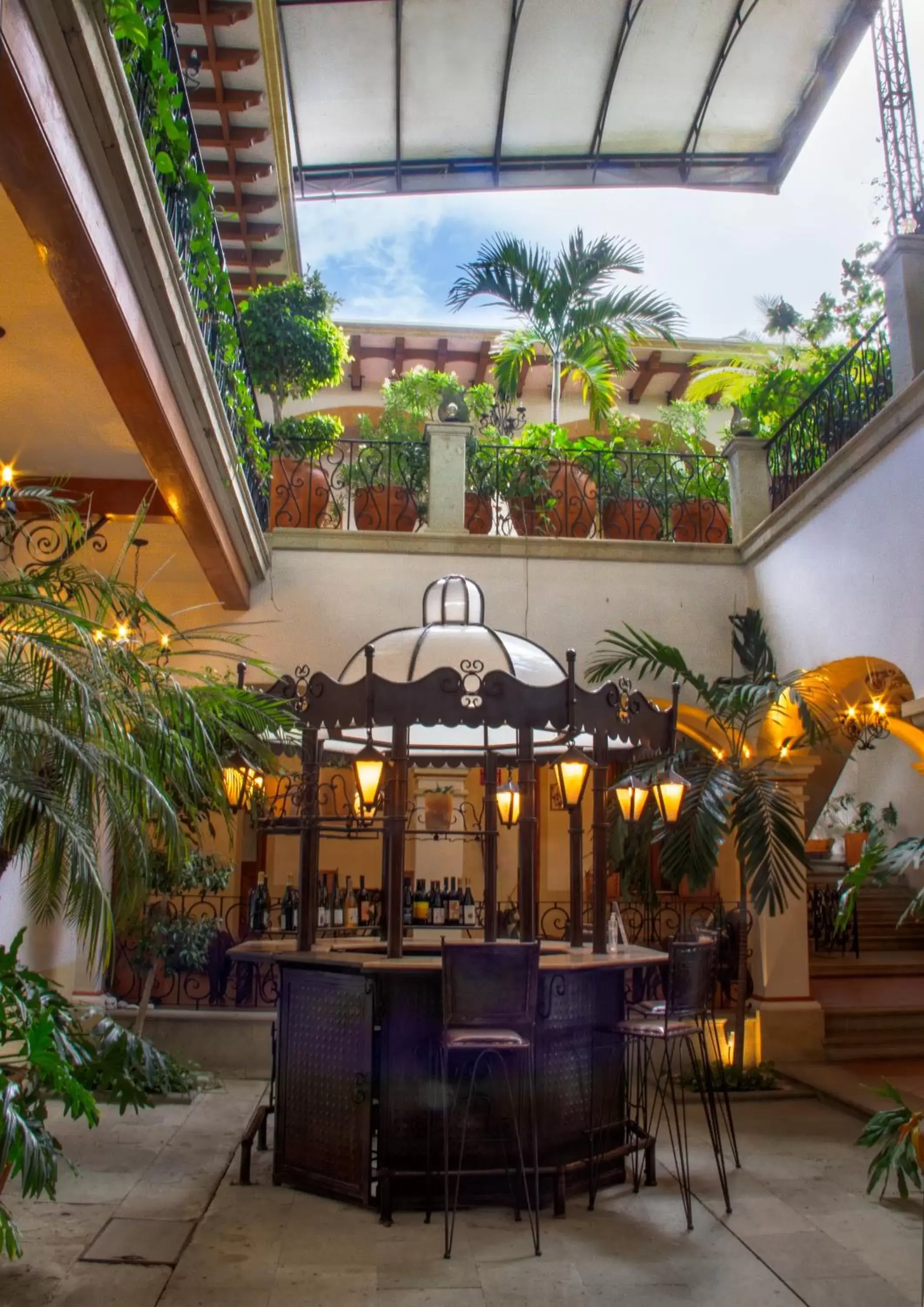 Patio in Los Pilares Hotel