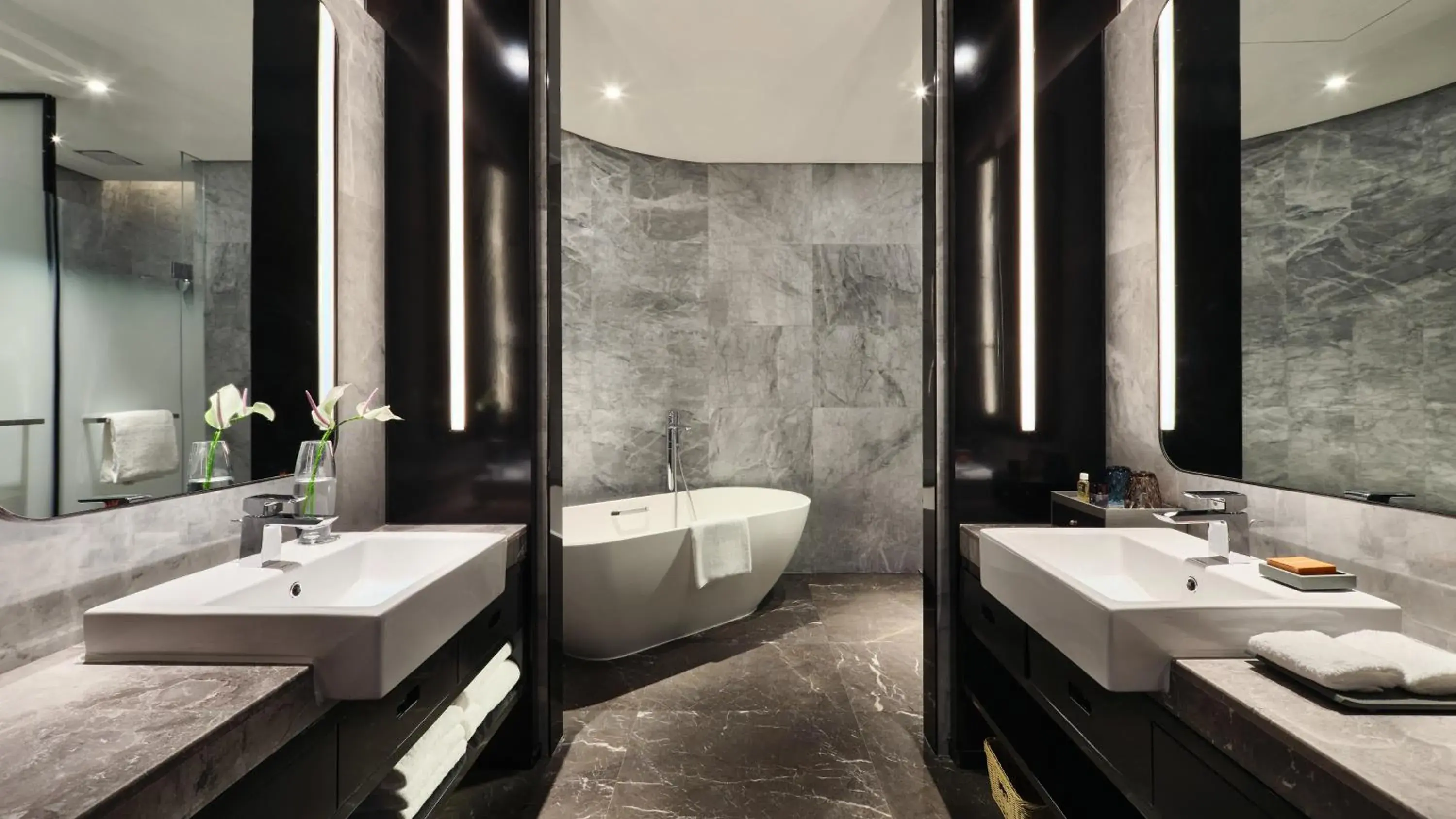 Bathroom in Crowne Plaza Wuhan Development Zone, an IHG Hotel