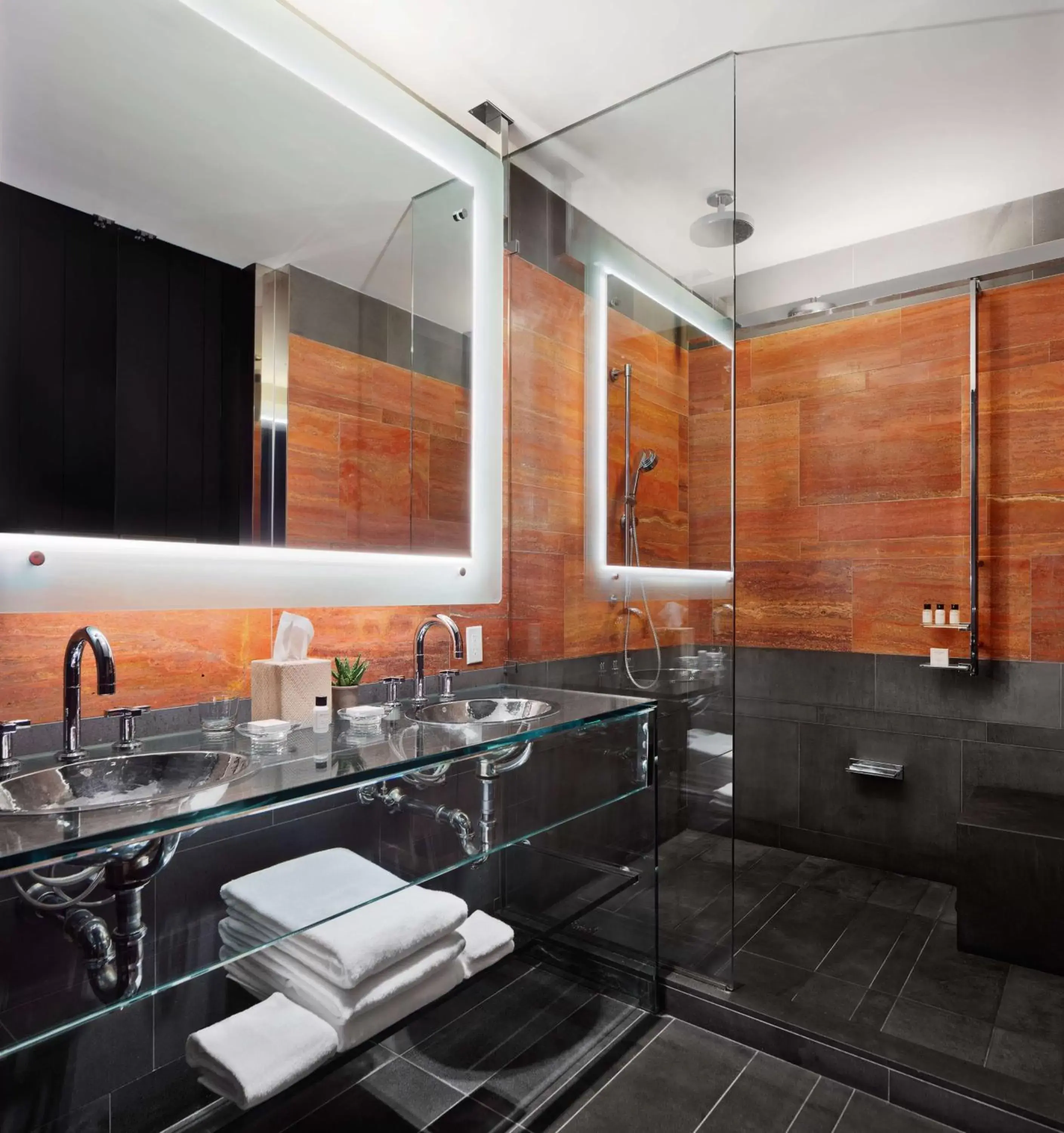 Shower, Bathroom in Andaz 5th Avenue-a concept by Hyatt