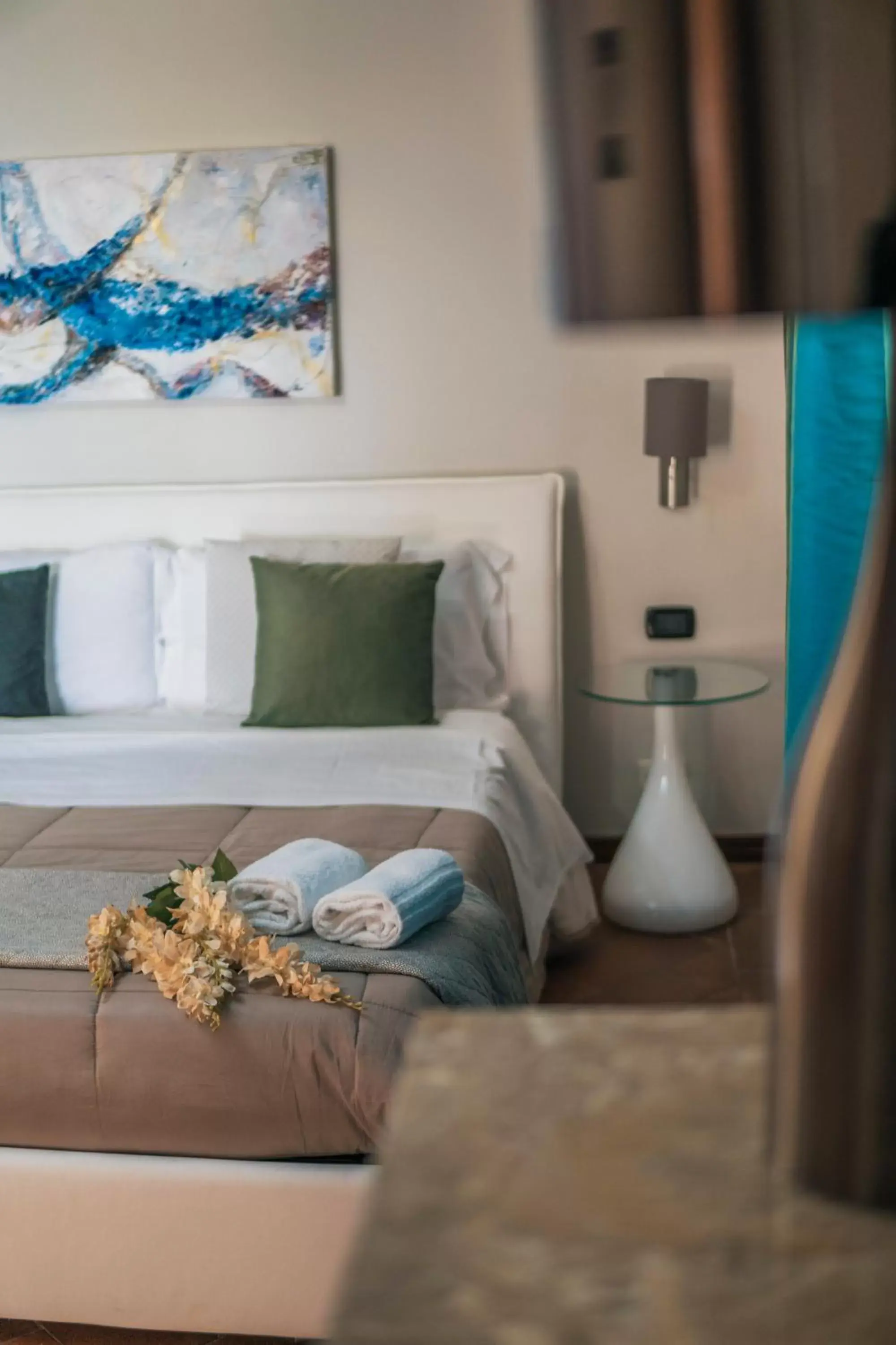 Decorative detail, Bed in Villa La Lumia B&B Suites & Apartments