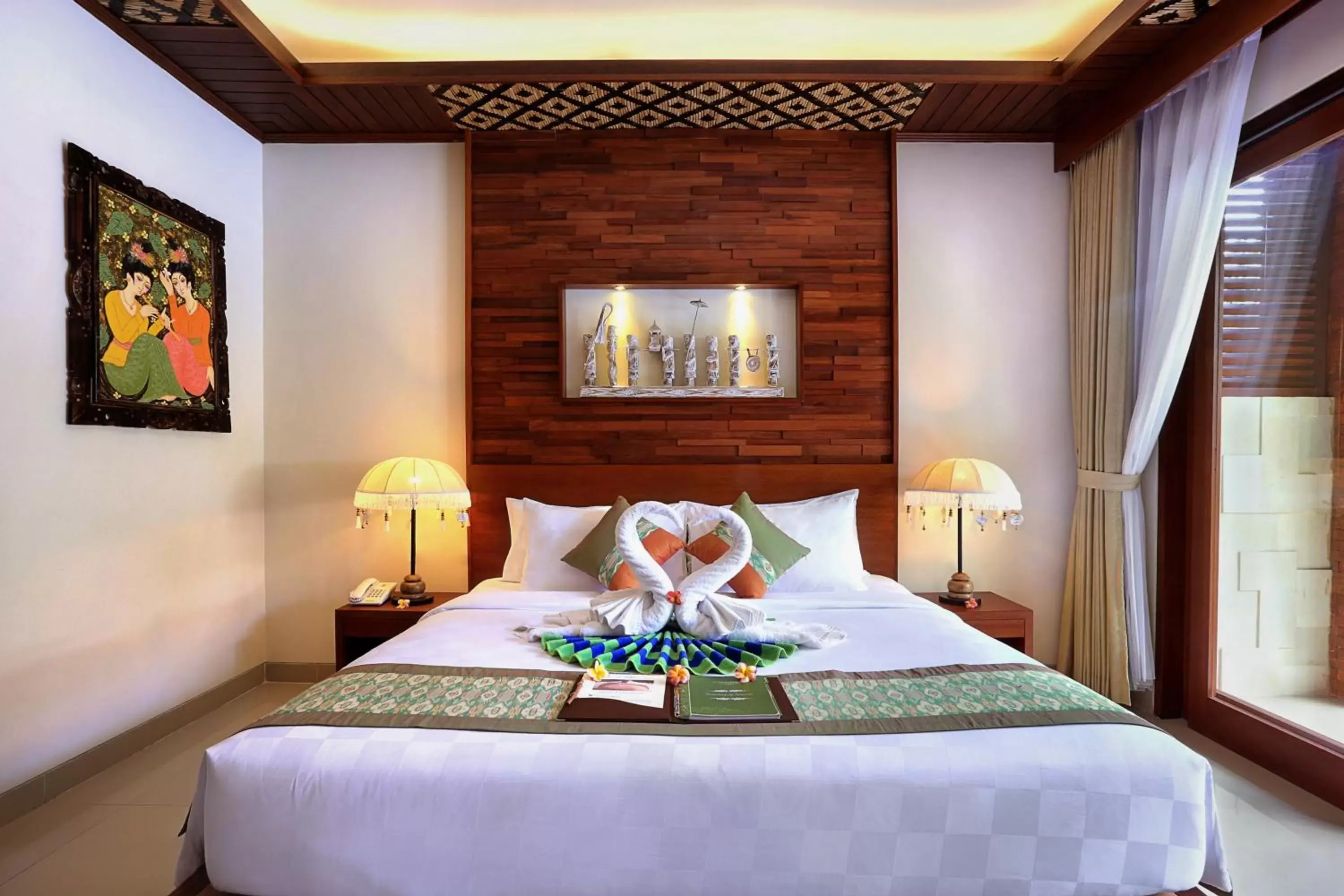 Bed in Awatara Boutique Resort Ubud