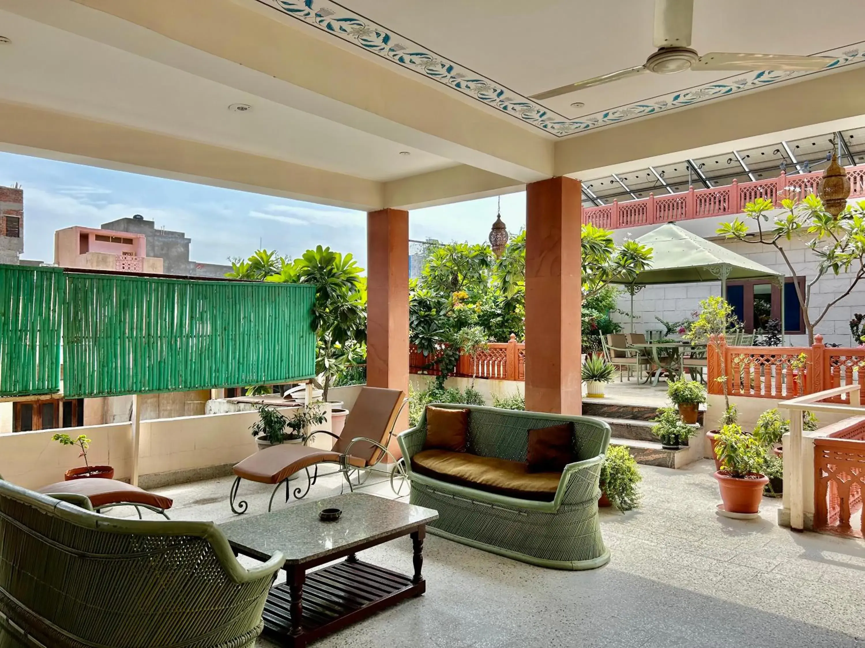 Inner courtyard view in Suryaa Villa Jaipur - A Boutique Heritage Haveli