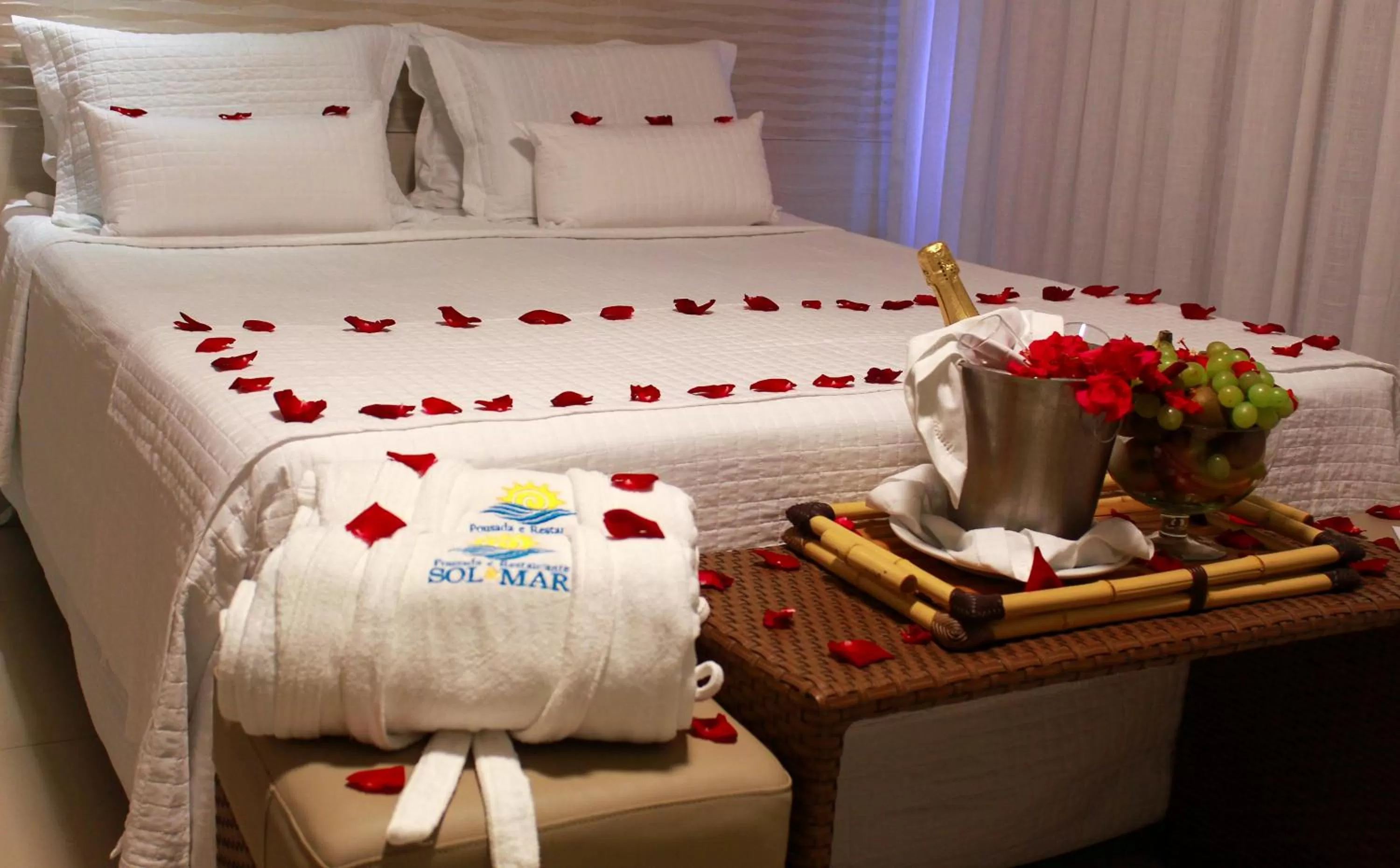 Bed in Pousada Sol e Mar
