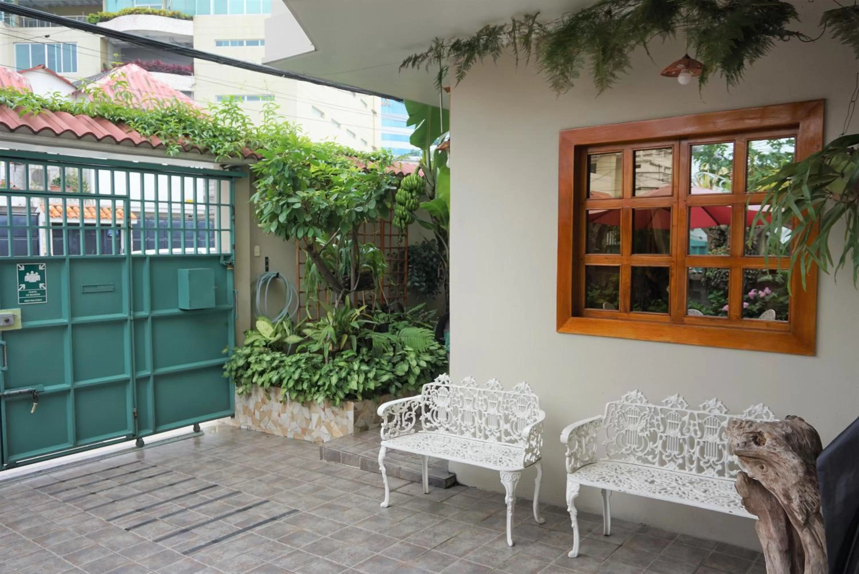 Patio in Hostal Macaw