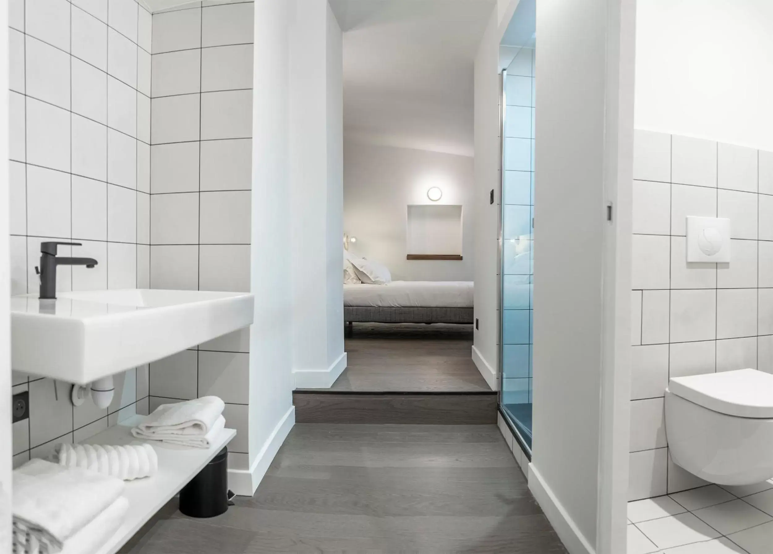 Shower, Bathroom in Monsieur Miot Concept Hotel - Bastia centre
