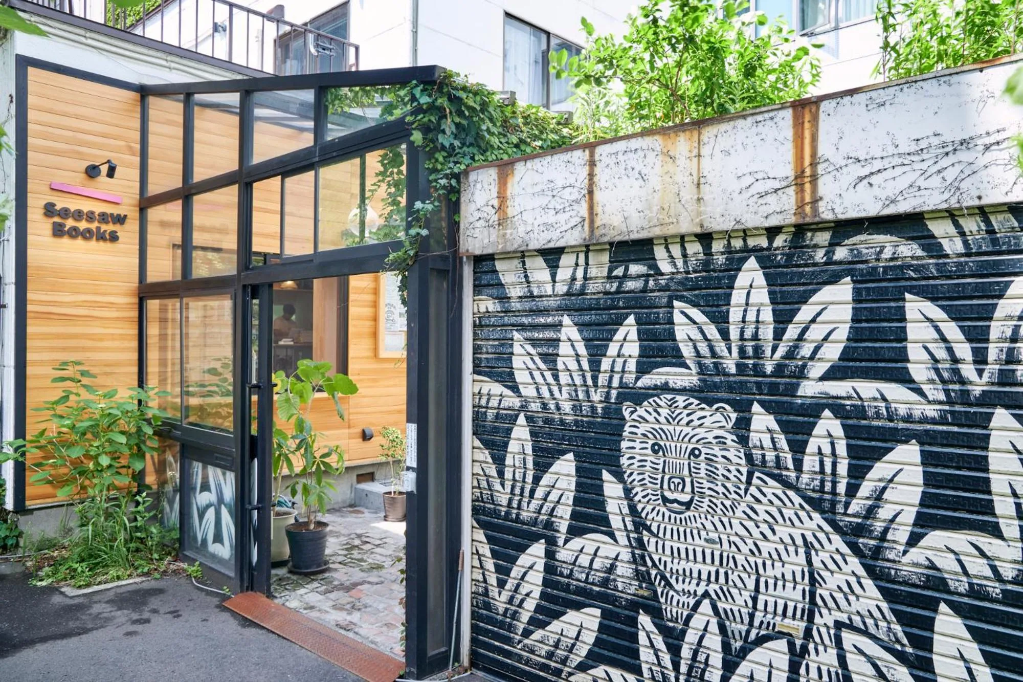 Garden view in Untapped Hostel