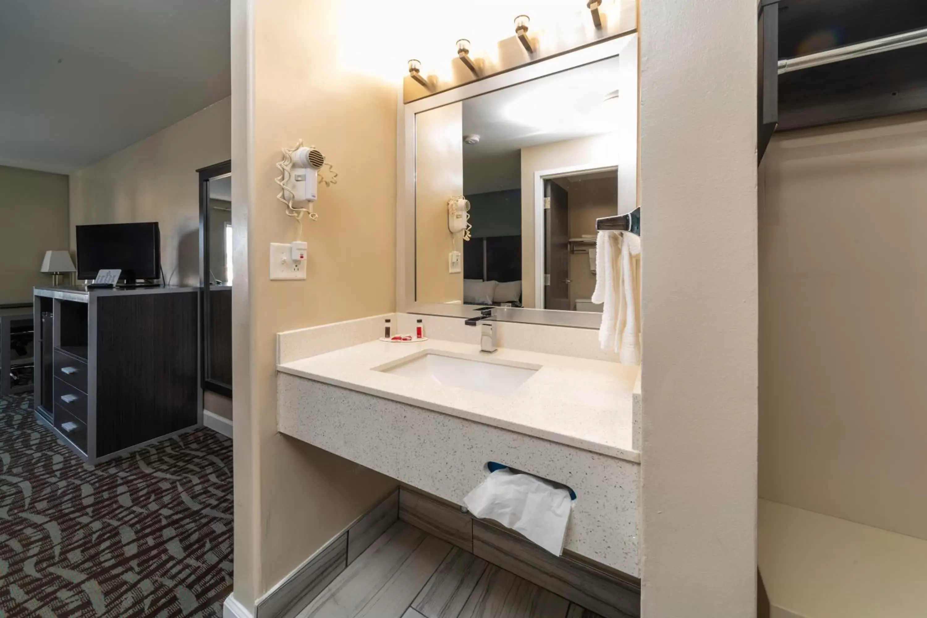 Bathroom in BridgePointe Inn & Suites by BPhotels, Council Bluffs, Omaha Area