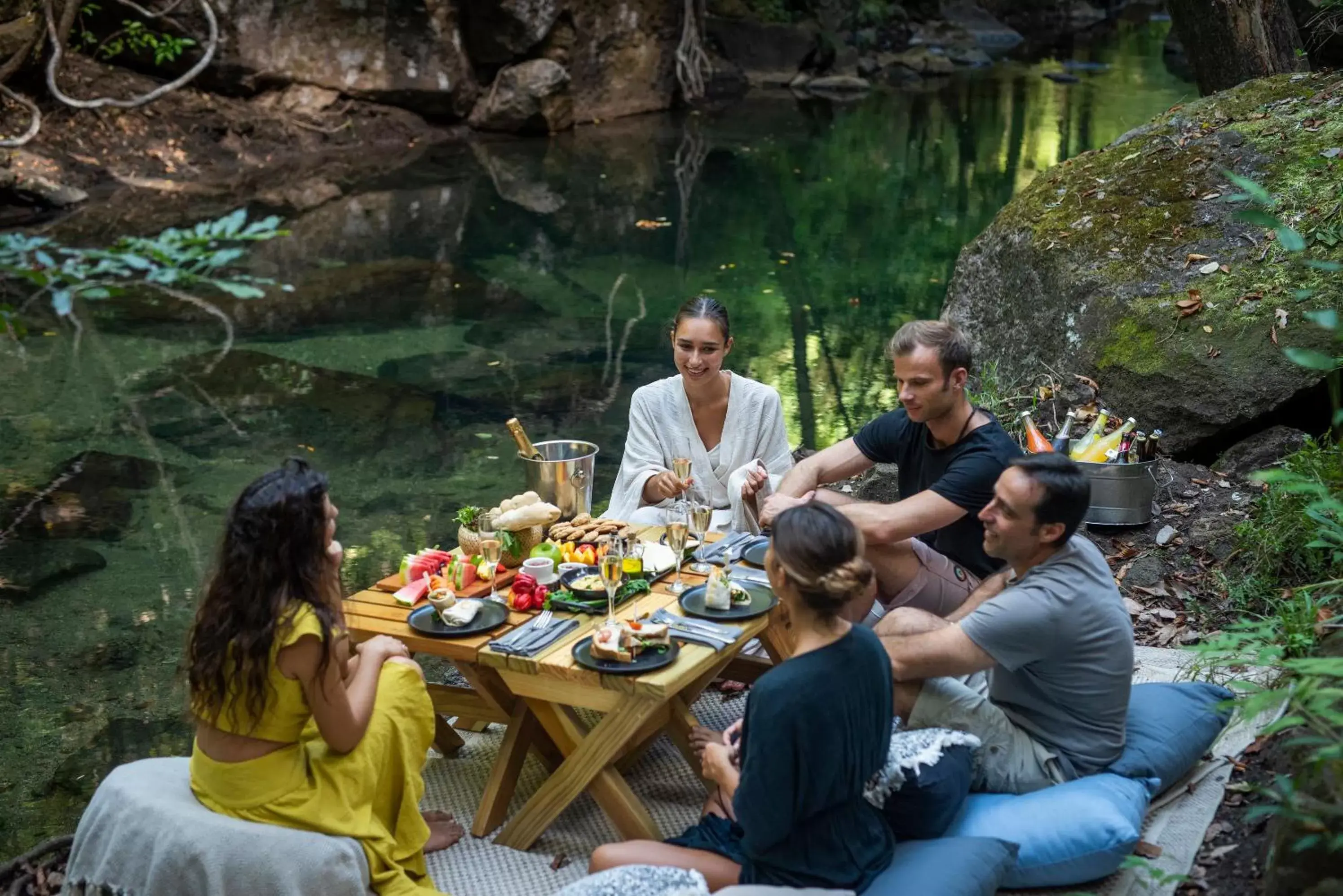 People in Rio Perdido Hotel & Thermal River