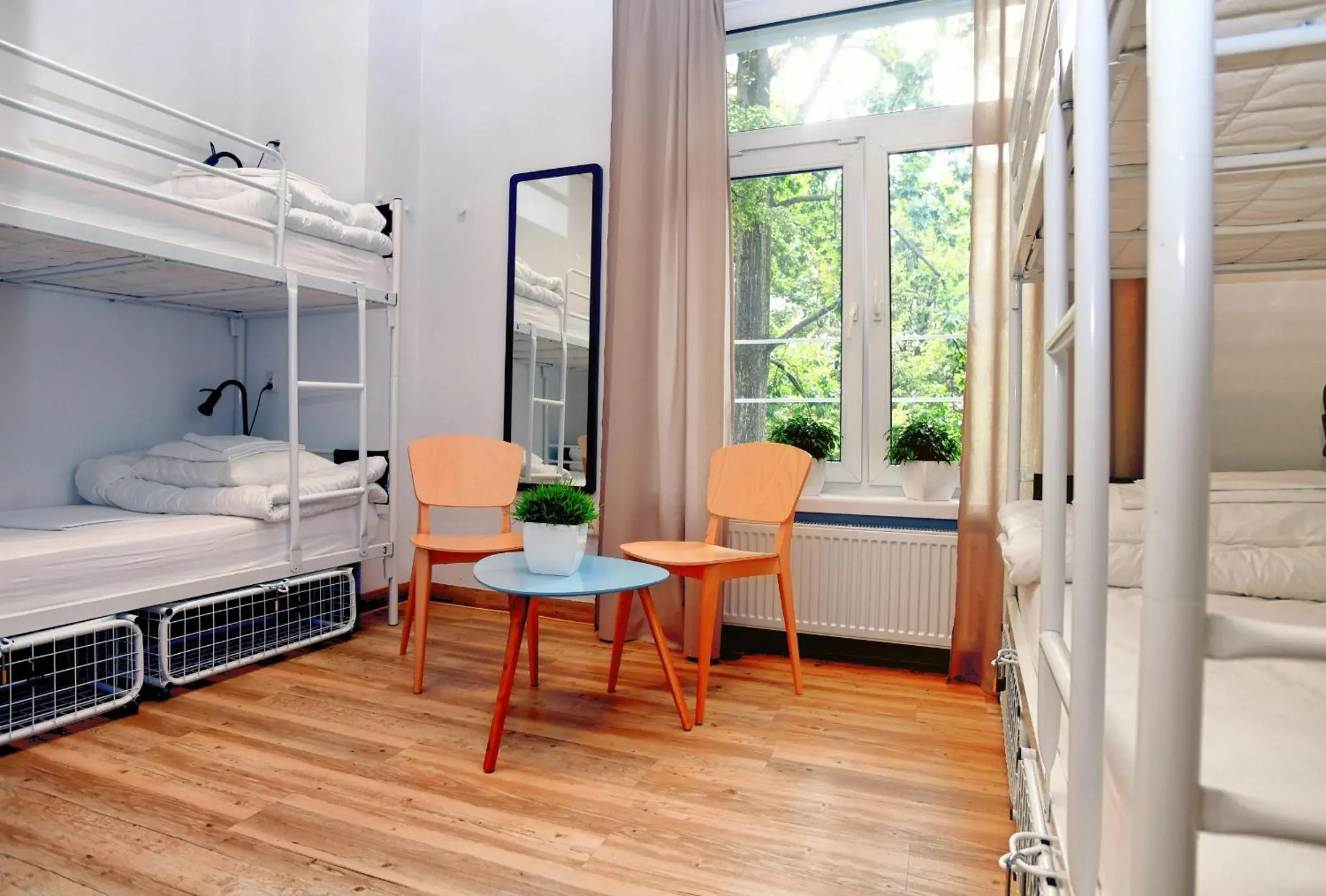 Seating area, Bunk Bed in Warsaw Hostel Centrum