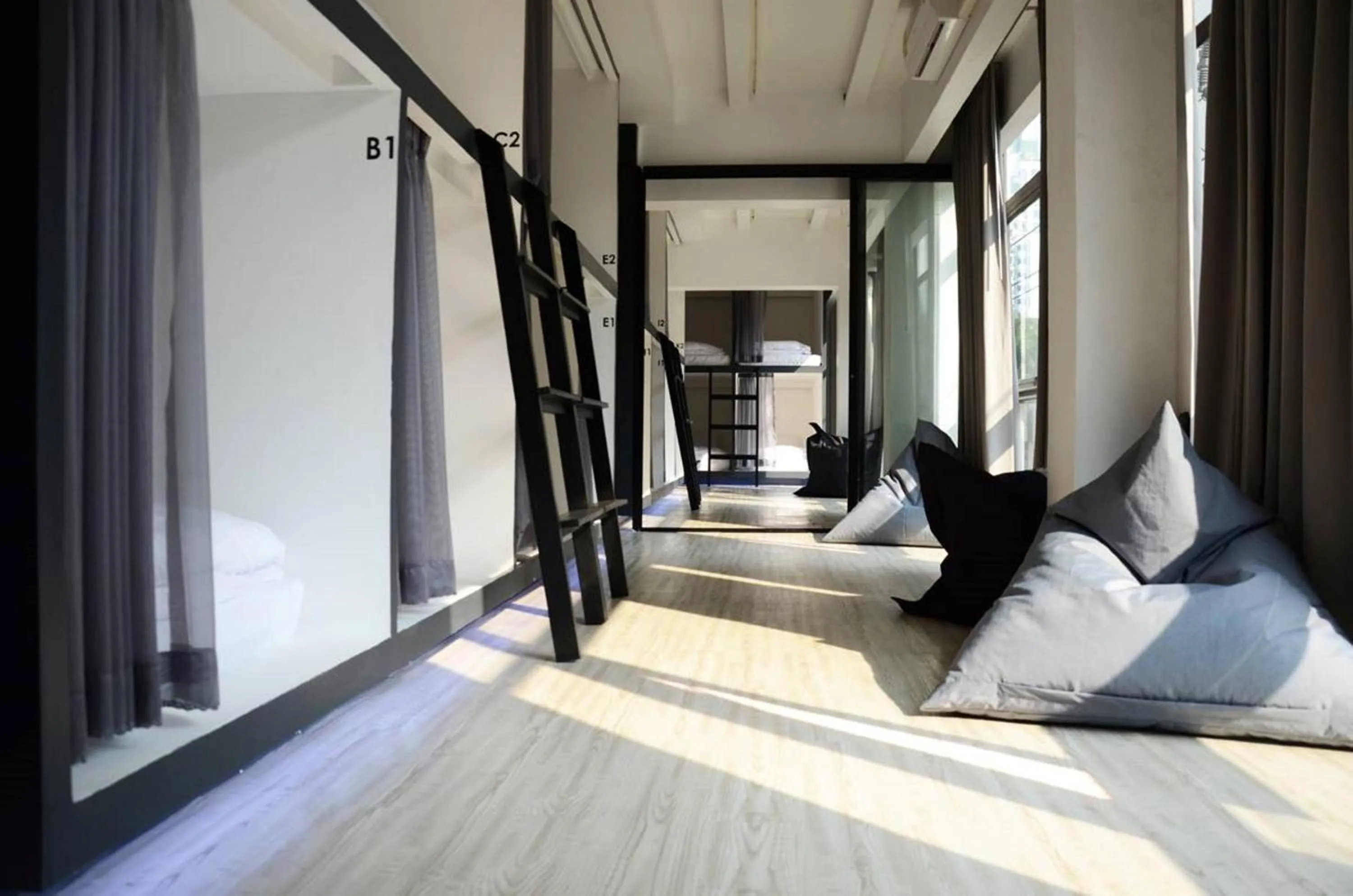 Decorative detail, Bed in 3Howw Hostel @ Sukhumvit 21