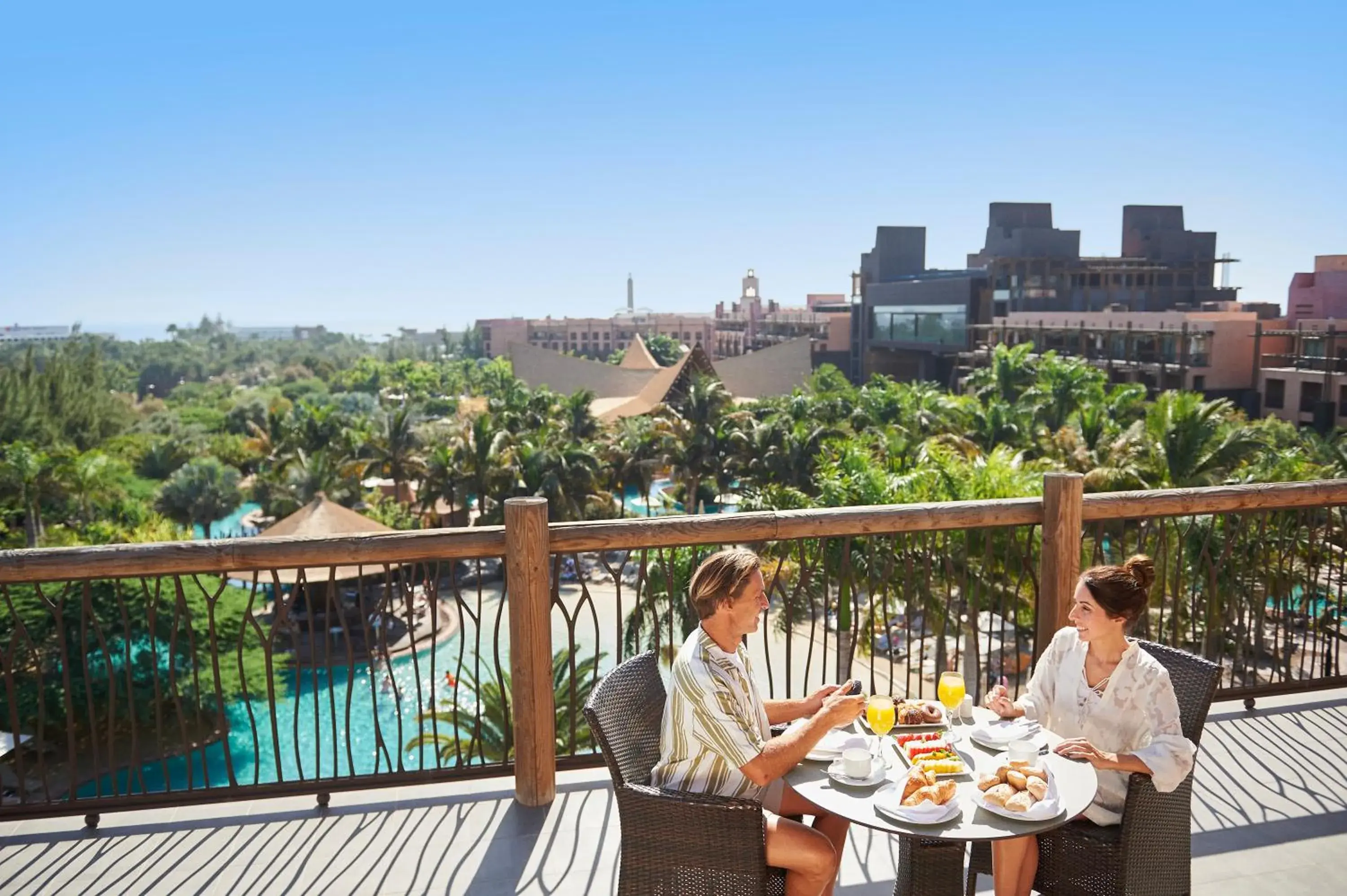 Balcony/Terrace, Pool View in Lopesan Baobab Resort