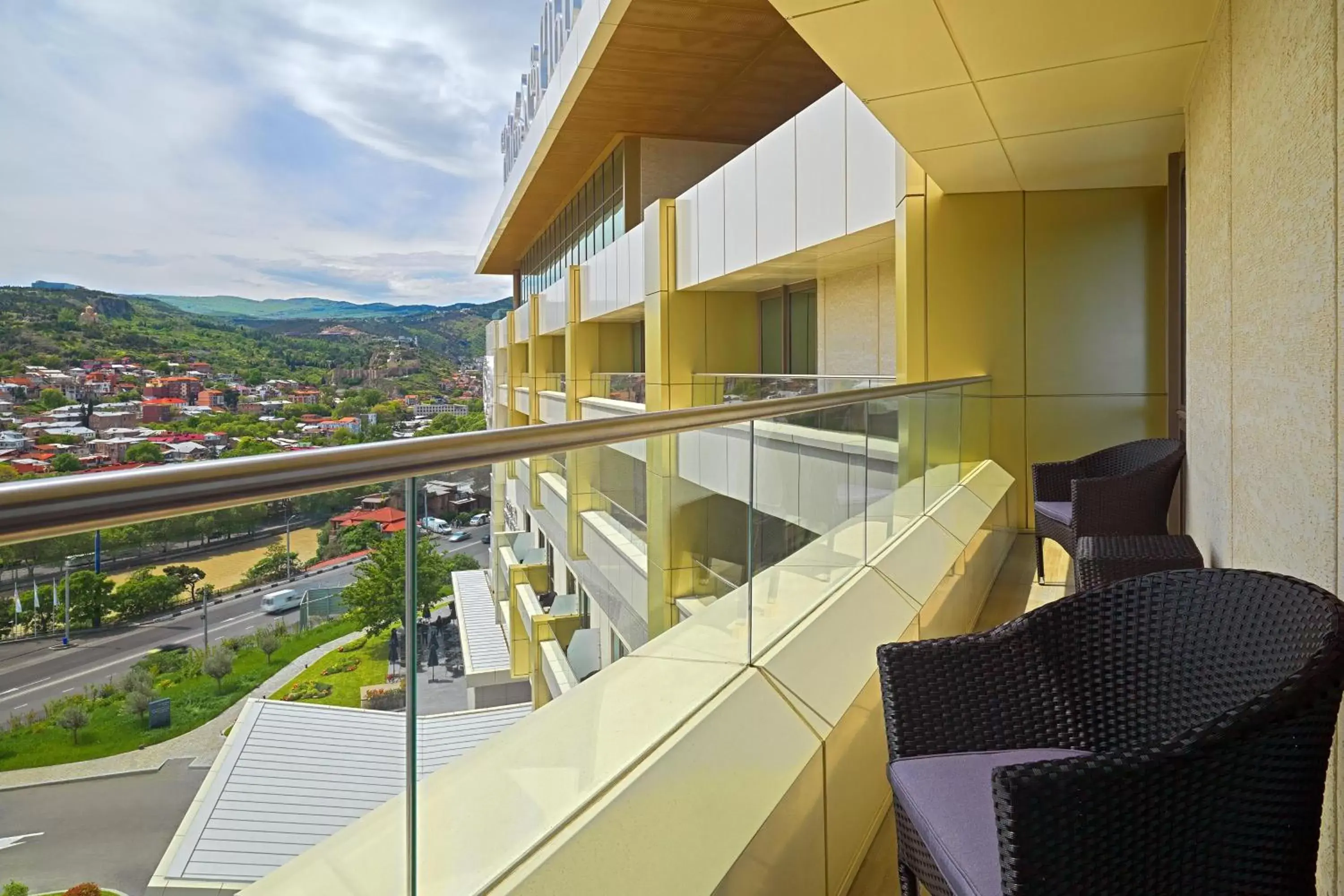 Bedroom, Balcony/Terrace in Sheraton Grand Tbilisi Metechi Palace