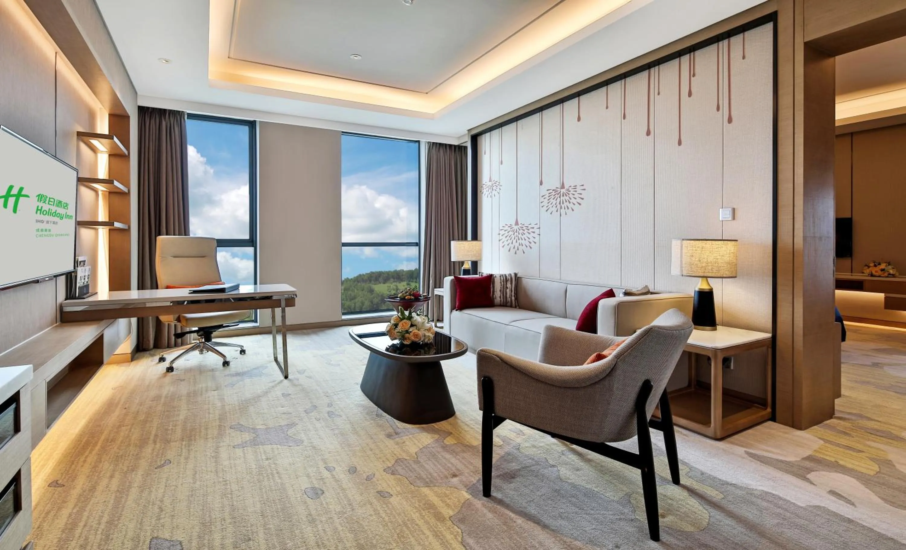 Seating area in Holiday Inn Chengdu Qinhuang by IHG