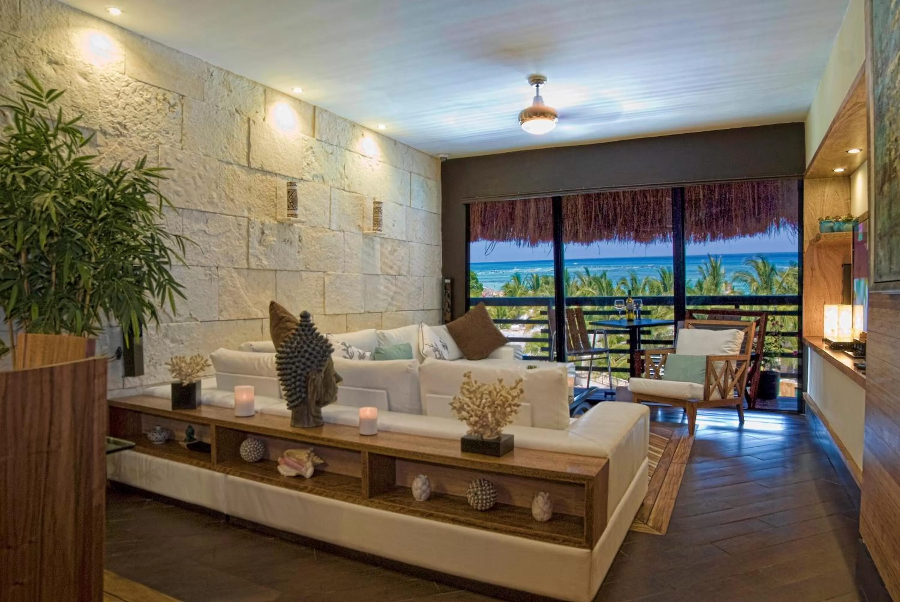 Living room in La Divina by Aldea Thai